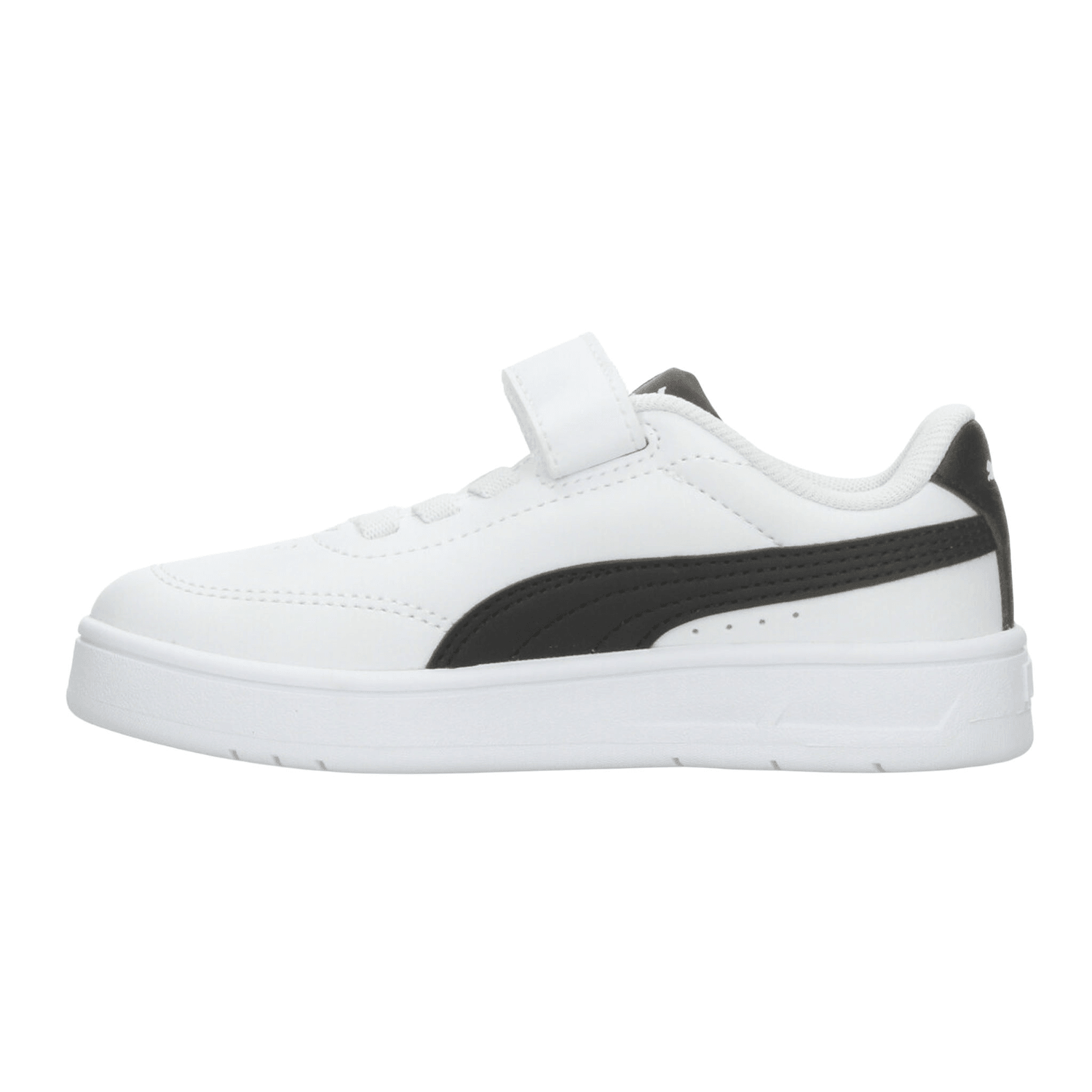 Tenis Puma Court Classic Clean Niño Negro Casual Infantil T16-22 — imagen 6