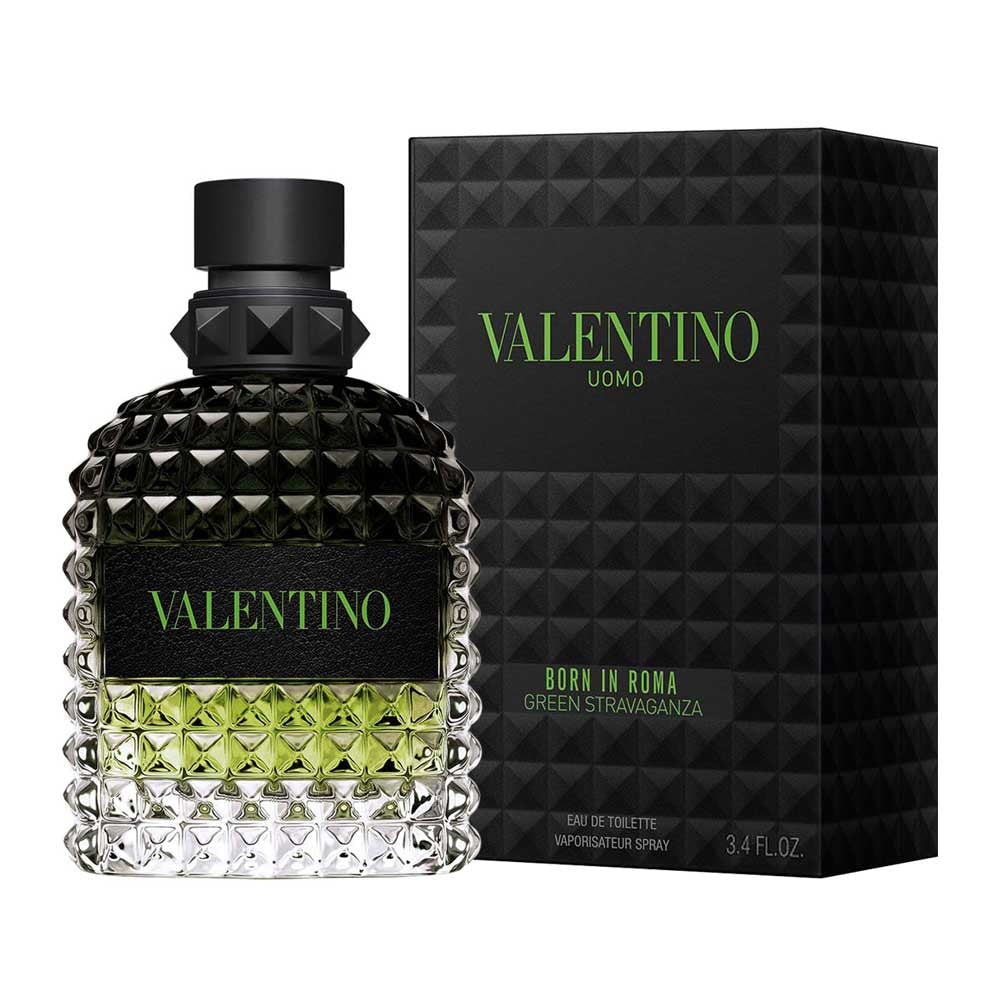 Perfume Valentino Uomo Born In Roma Green Stravaganza Agua de Tocador 100 ml Hombre Mag — imagen 2
