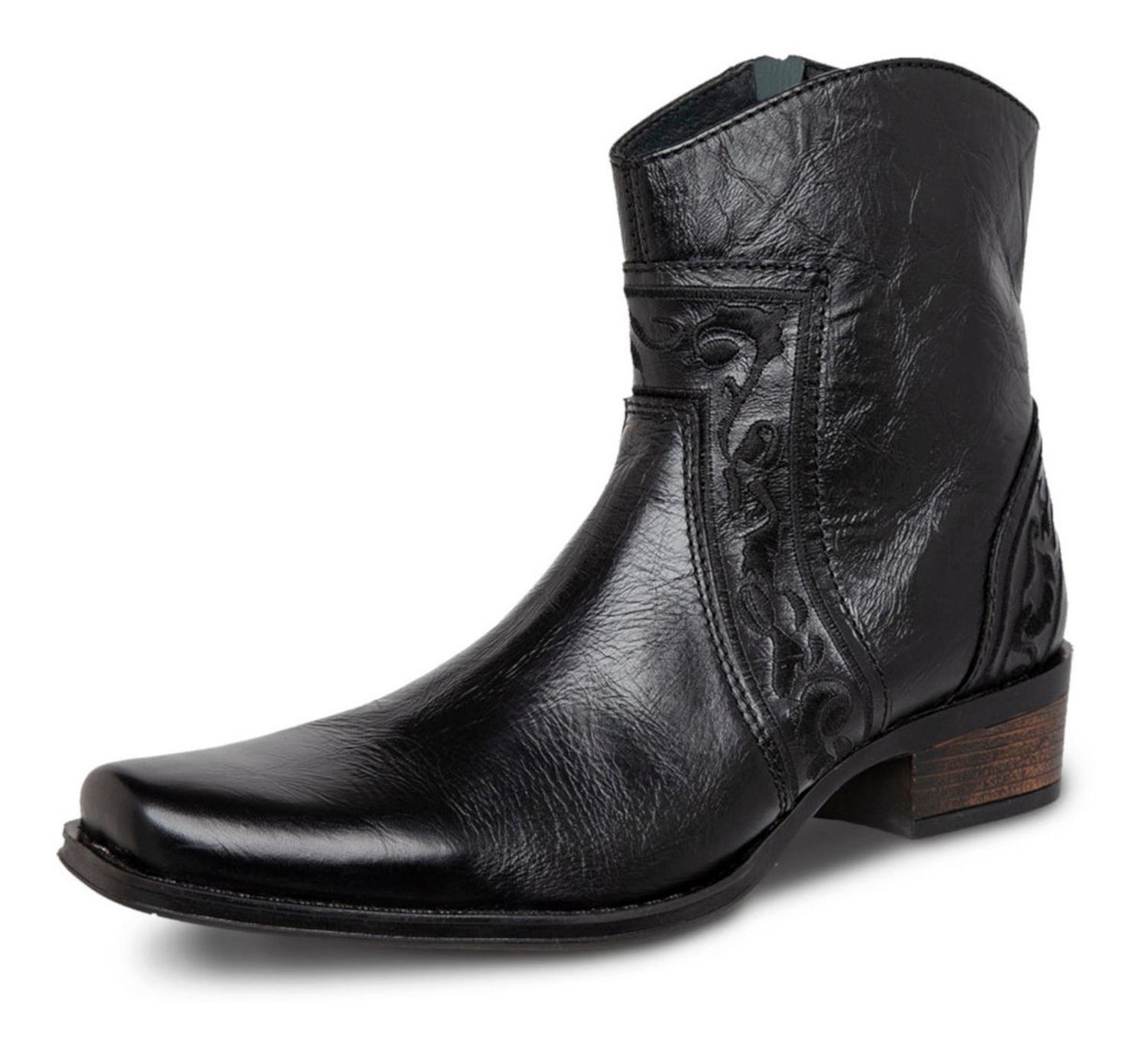 Botin Vaquero Hombre Urban Cowboy Negro 40704 — imagen 3