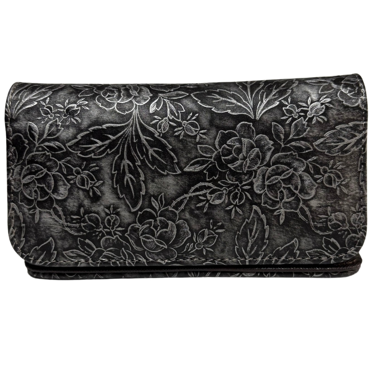 Cartera De Dama Piel Legitima Genuina Ternera Grabada Pequeña Mini — imagen 18
