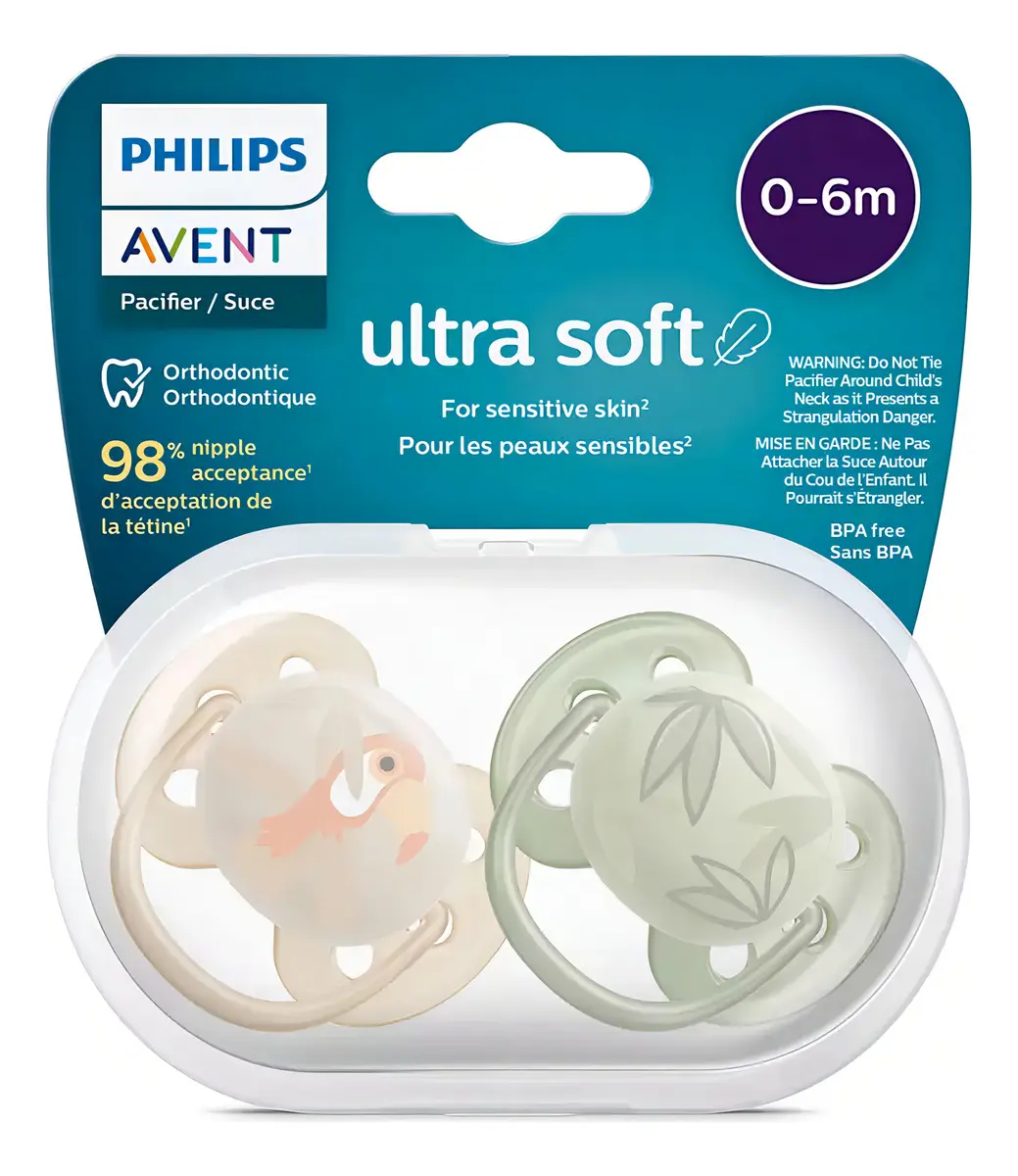 Philips Avent SCF091/07 Chupón Naranja Y Verde 2 Piezas Ultra Soft — imagen 4