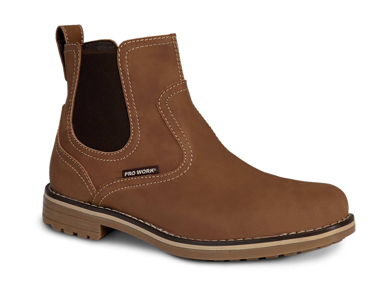 Bota hombre casual Vestir botin PRO WORK 89705 coax Canela — imagen 2