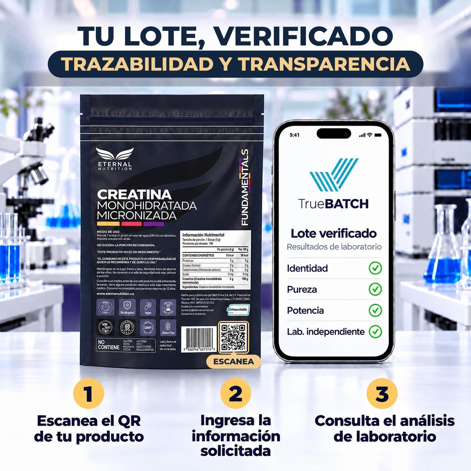 Creatina Monohidratada Micronizada Creavitalis, Sin Sabor, 500 g, 100 Porciones de 5 g — imagen 6