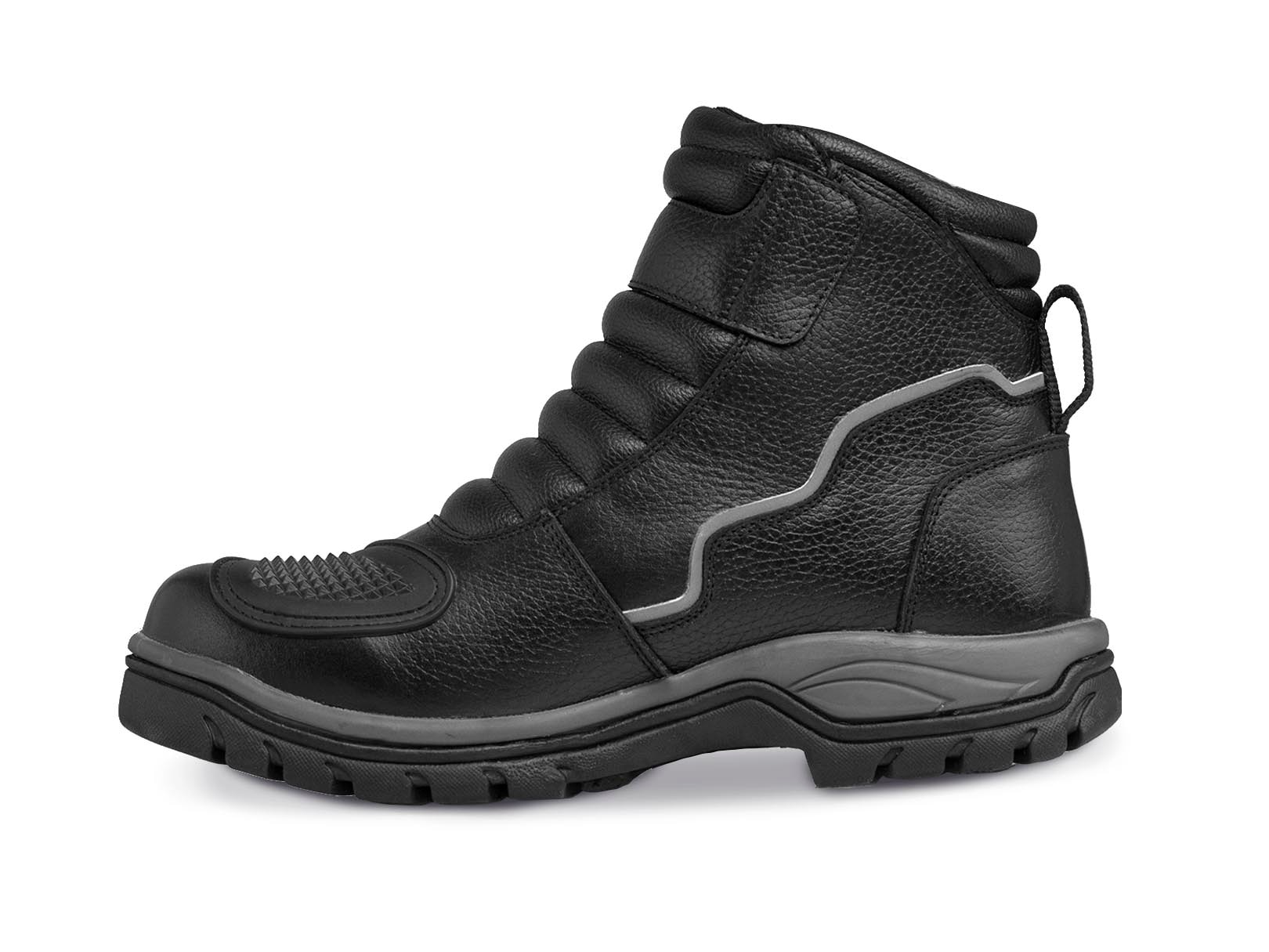 Botas hombre motociclista biker touring WKL 77423 Negro — imagen 9