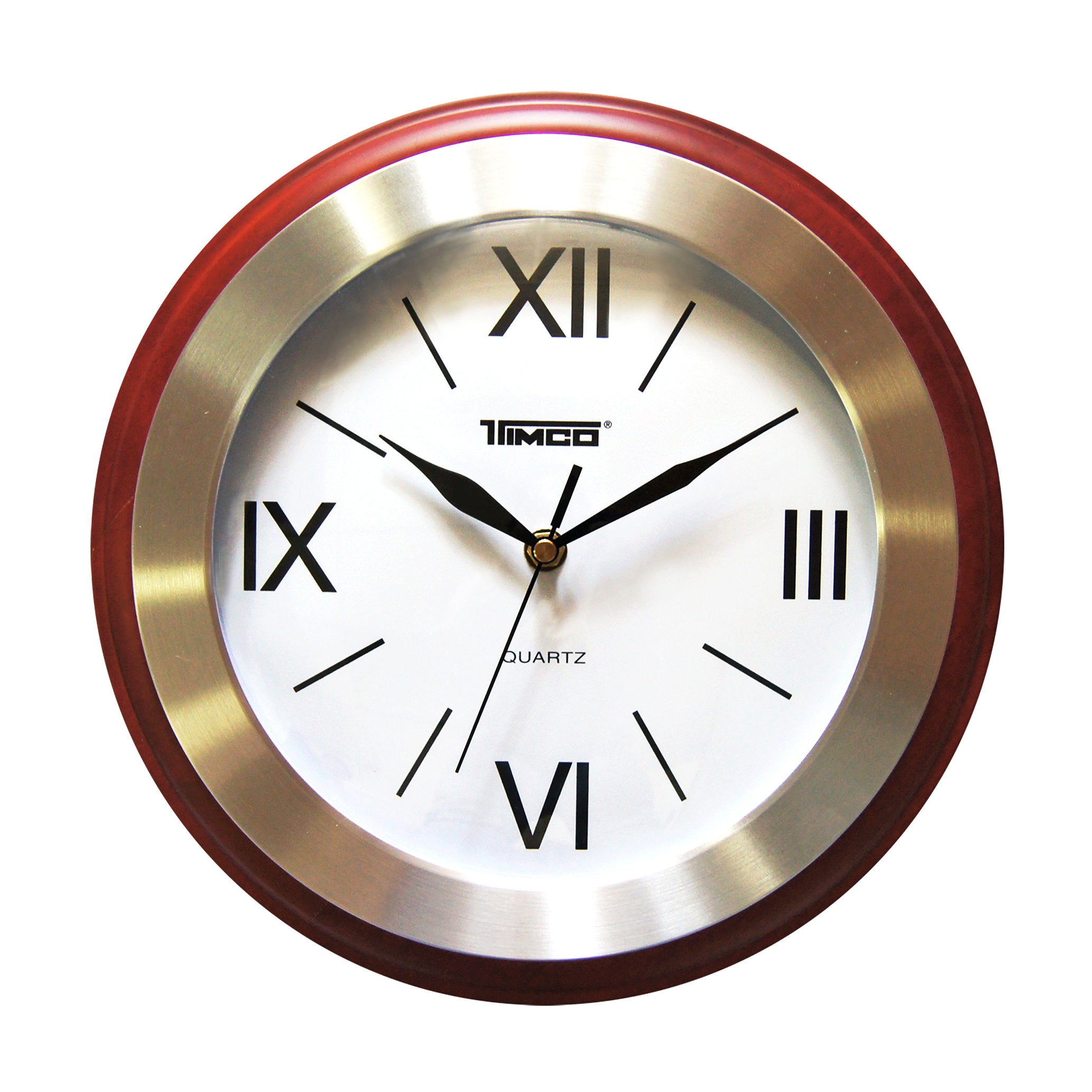 Reloj de Pared Analógico Madera con Acero inoxidable Timco RA-70A — imagen 2