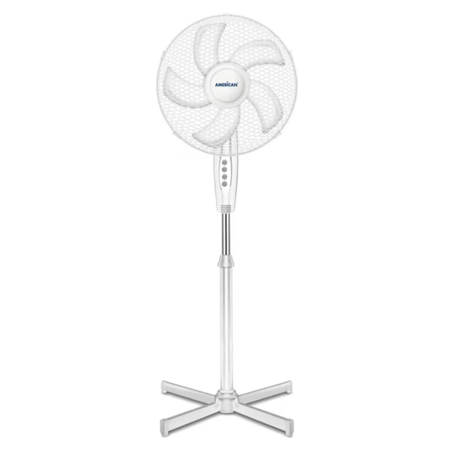 Ventilador Pedestal American 16" 3 Velocidades Blanco — imagen 3