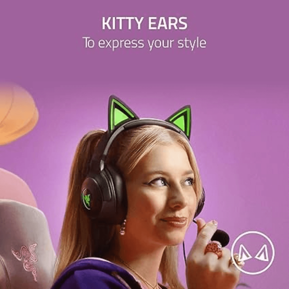 Audifonos Alambricos Razer Kraken Kitty V2 - Negro — imagen 3