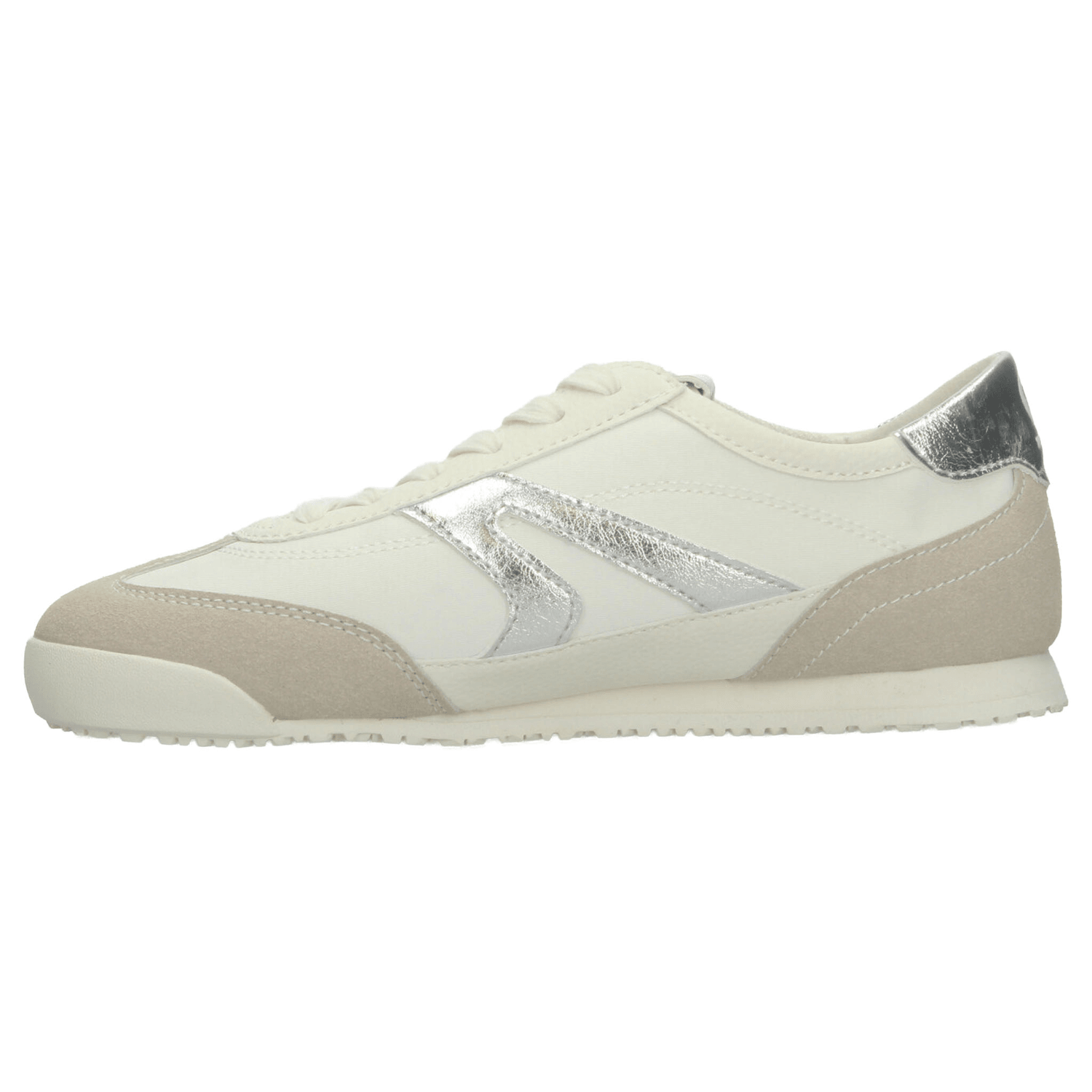 Tenis Ozono Dama Casual Beige Plateado Mujer — imagen 5