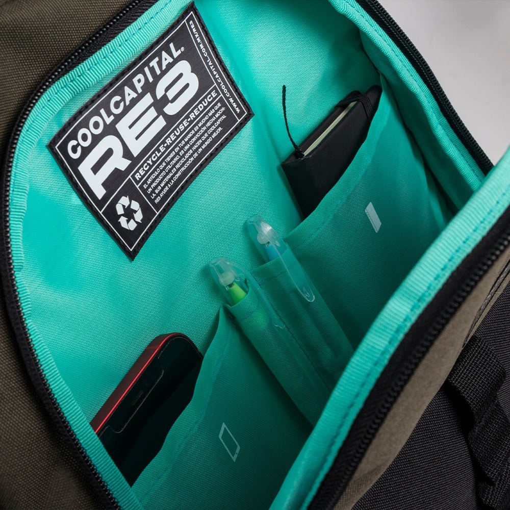 Mochila para laptop ecológica CoolCapital RE3 15" pulgadas reciclado — imagen 8