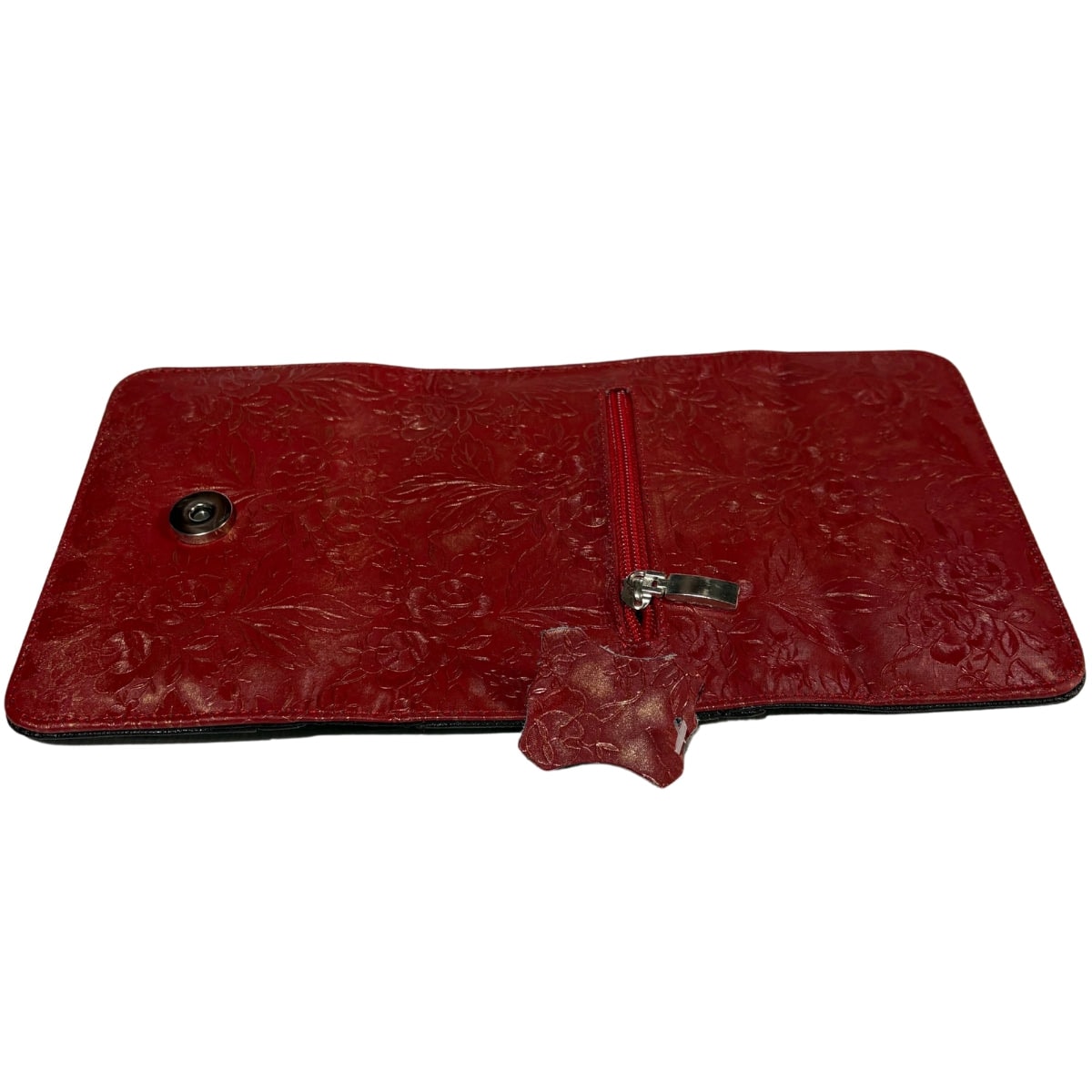 Cartera De Dama Piel Legitima Genuina Ternera Grabada Pequeña Mini — imagen 9