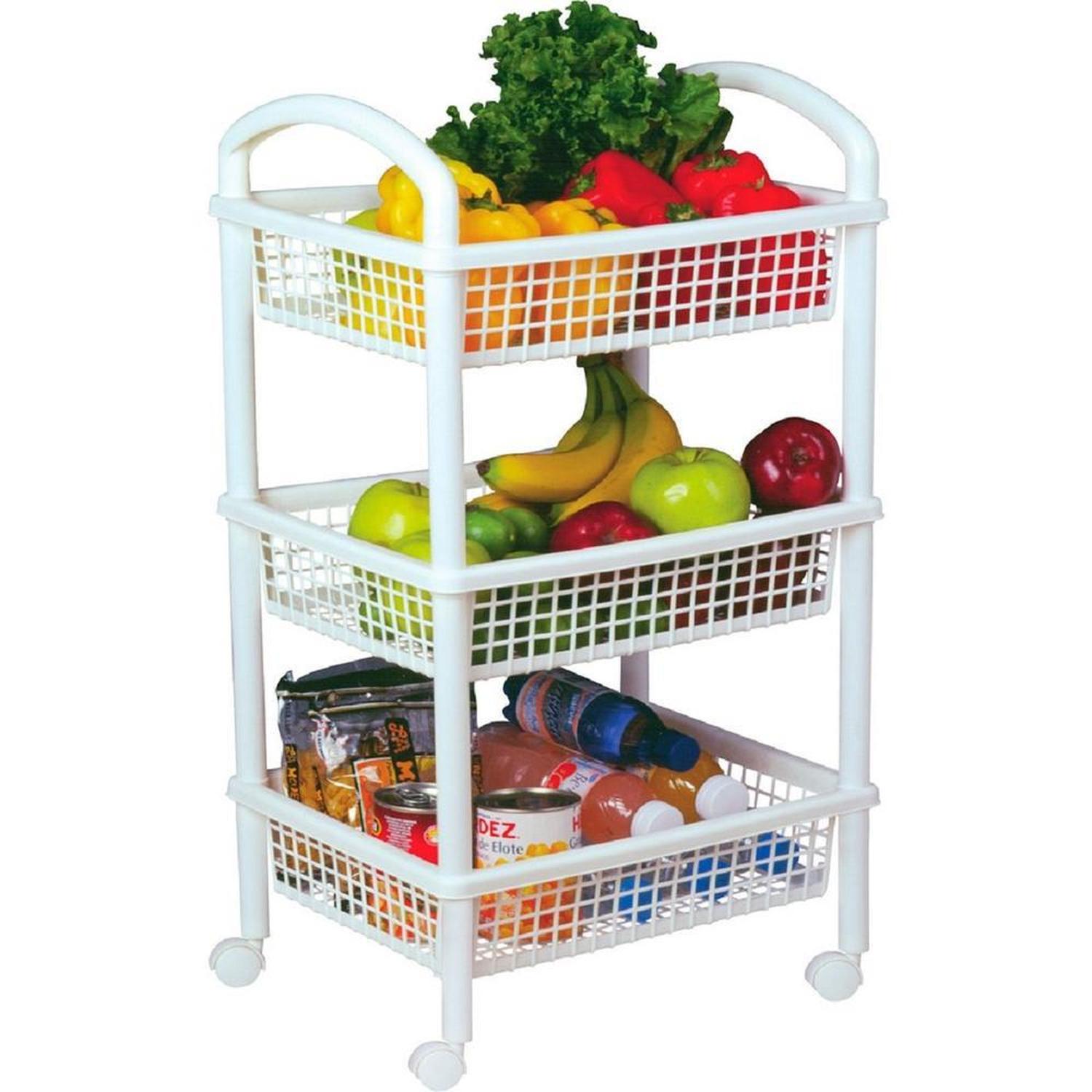 Carrito Servicio Estante Repisera De 3 Cestas Cocina — imagen 1