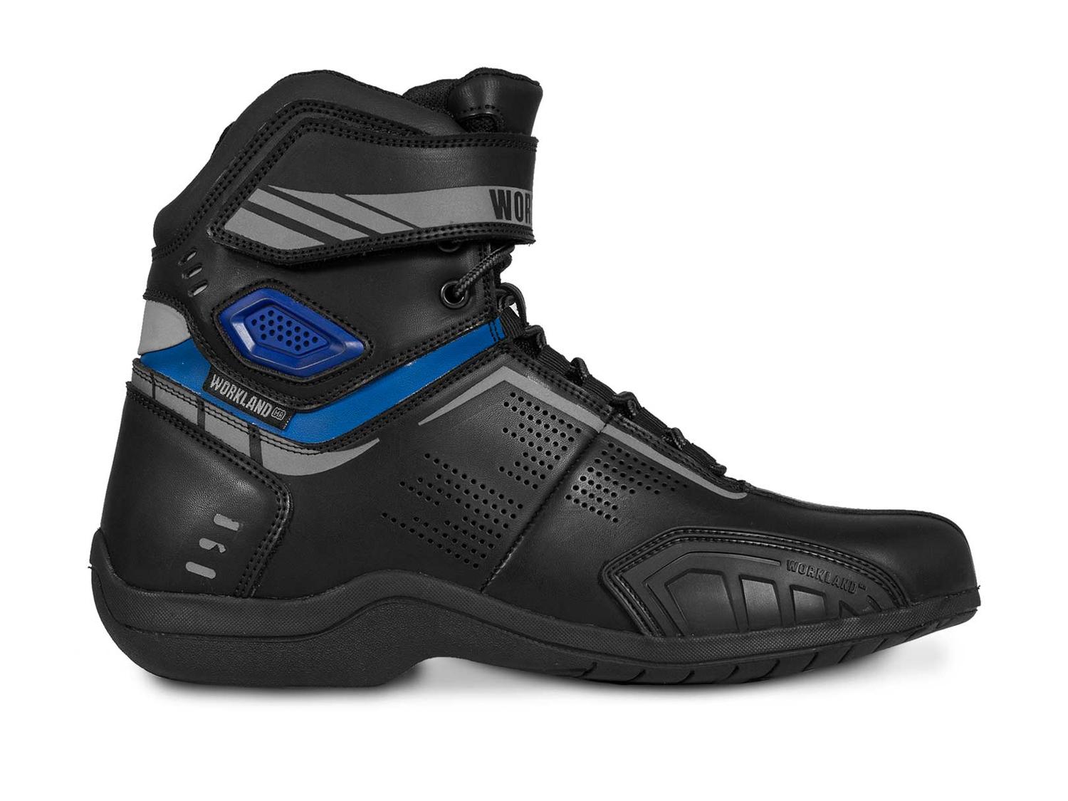 Botas hombre motociclista biker touring WKL 80016 Negro Azul — imagen 3