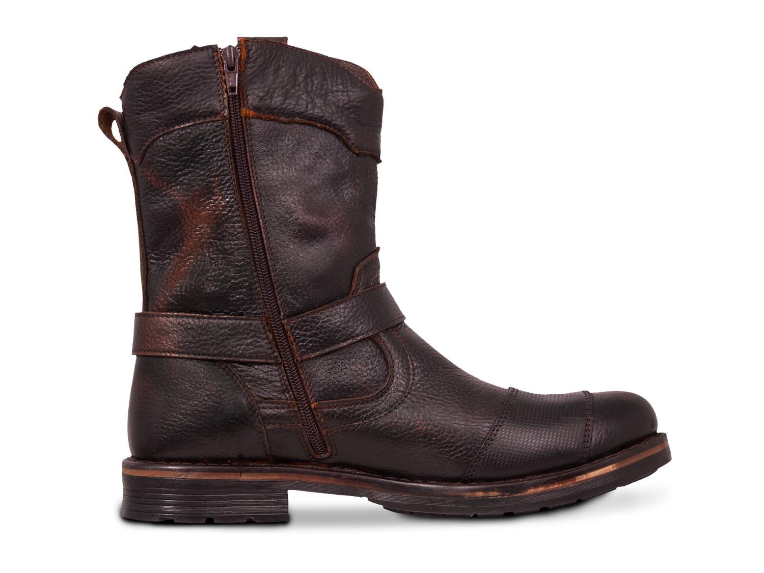Bota Hombre Moto Biker Casual Workland 89504 Brush Miel — imagen 5