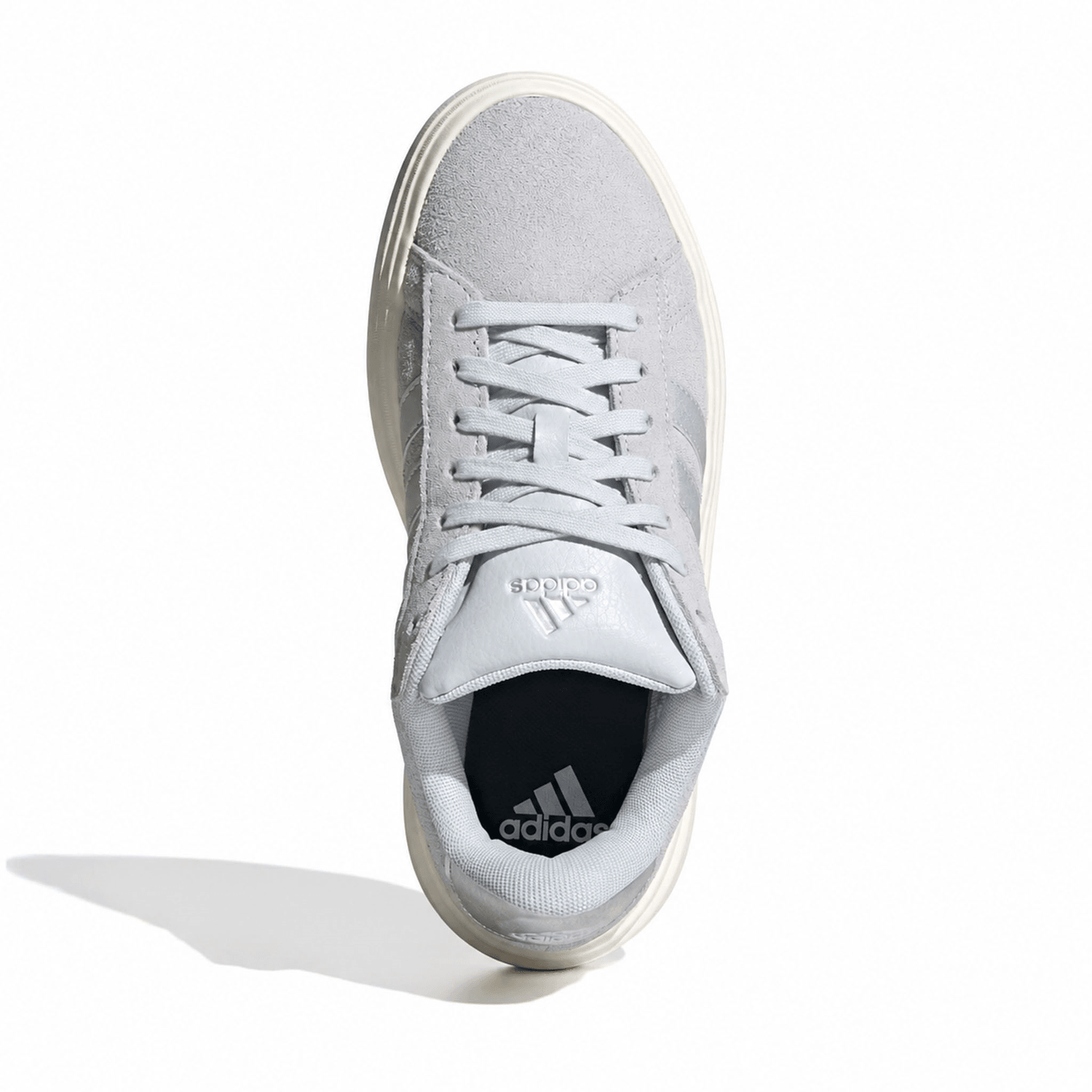 Tenis Adidas Grand Court Platform Dama Gris Casual Para Mujer — imagen 8
