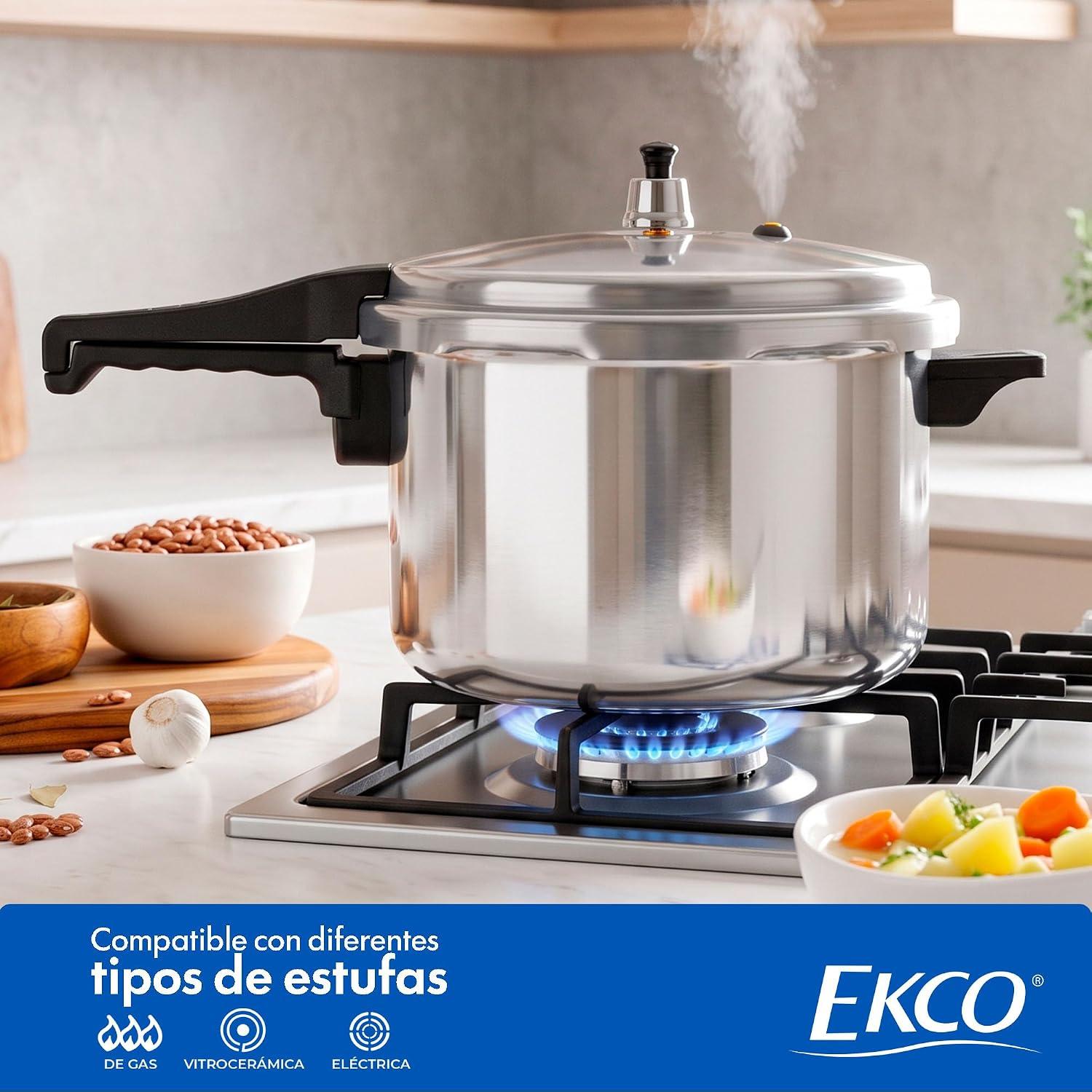Olla Express Ekco 6 L Aluminio con 6 Sistemas de Seguridad — imagen 5