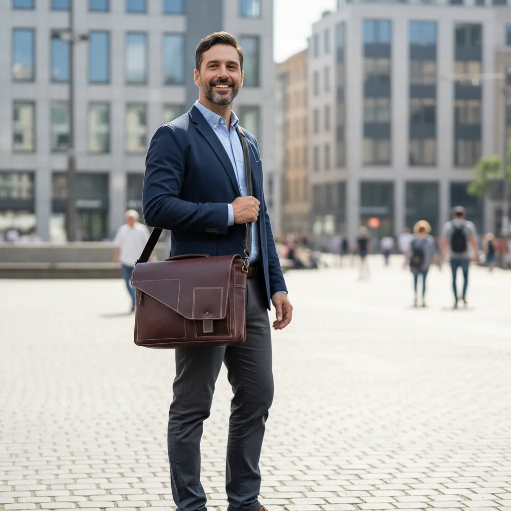 Portafolio Maletín 100% Piel Legitima Ejecutivo Elegante Unisex Vati — imagen 12