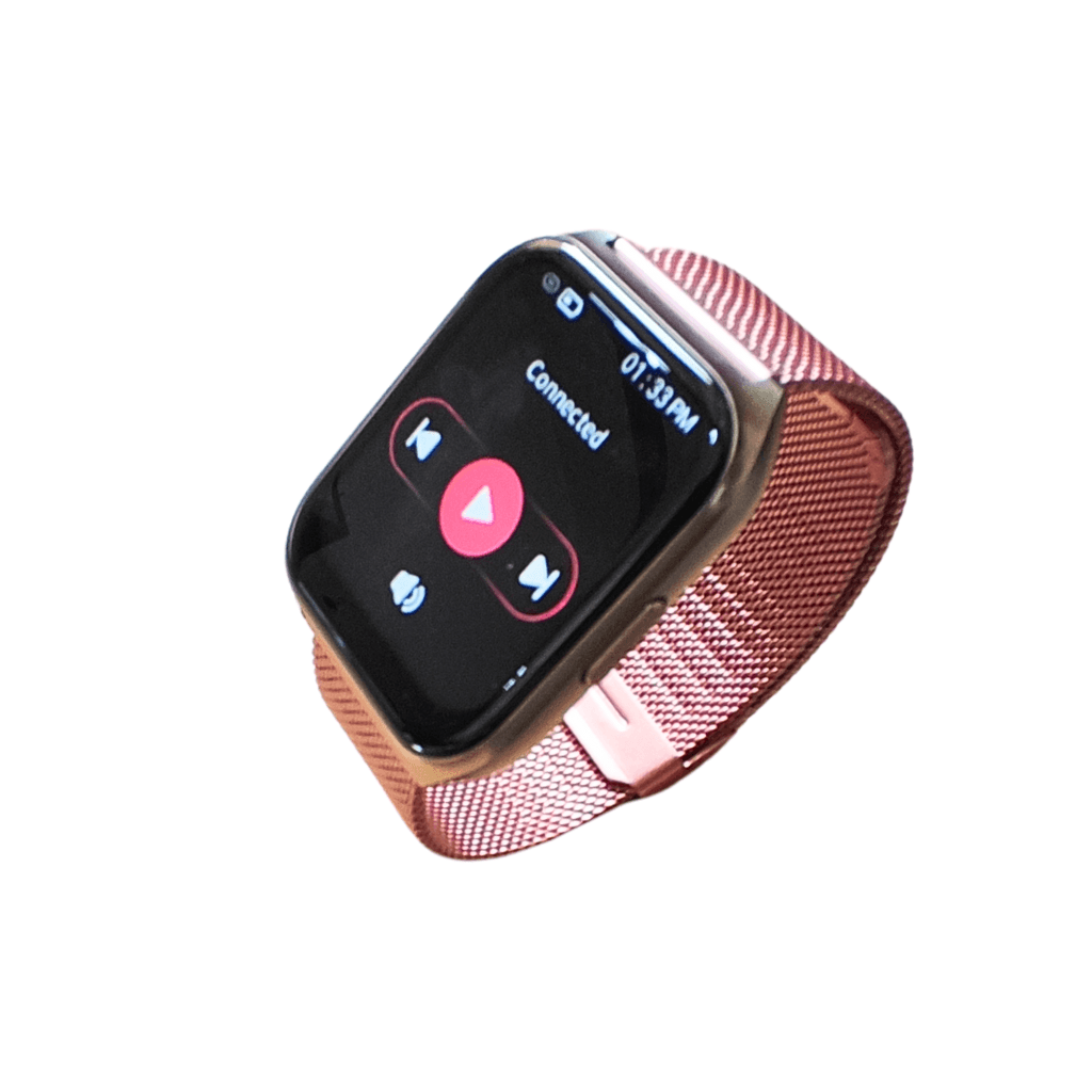 Filwans Gts Mini Smartwatch Notifica Apps con 2 Correas Metal rosa y silicona — imagen 3