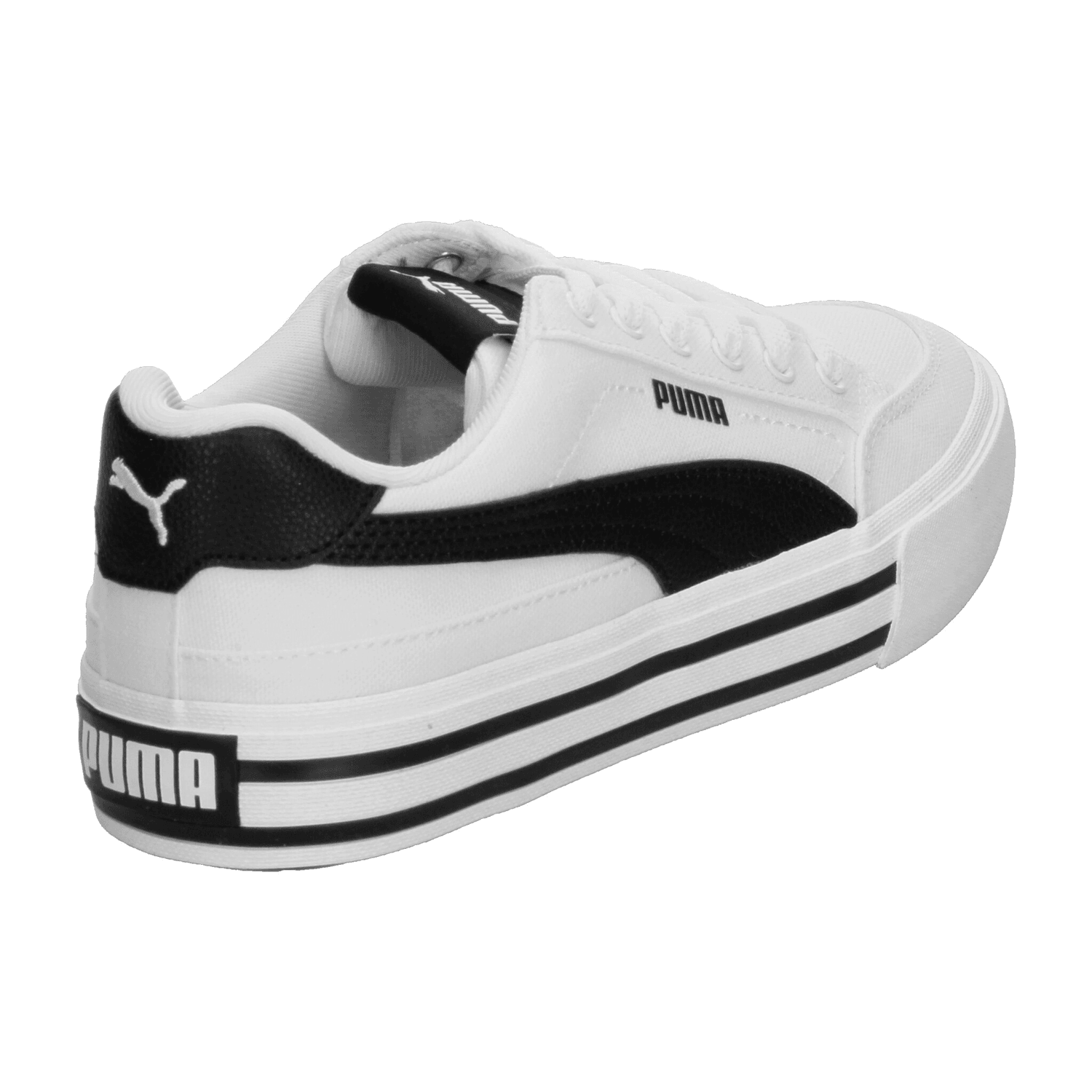 Tenis Puma Court Classic Vulc Niño Blanco Casual Hombre Jr T22-25 — imagen 4