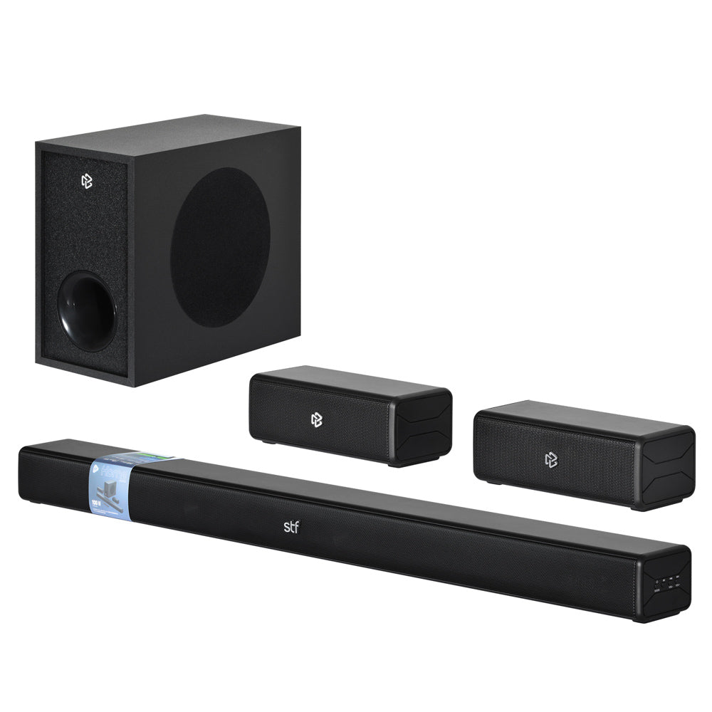 Barra de Sonido Home Audio 5.1 STF Subwoofer Alambrico 90W HDMI / OPTICO / 3.5mm AUX / USB — imagen 2