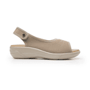 Sandalias Flexi Dama Casual Beige Mujer