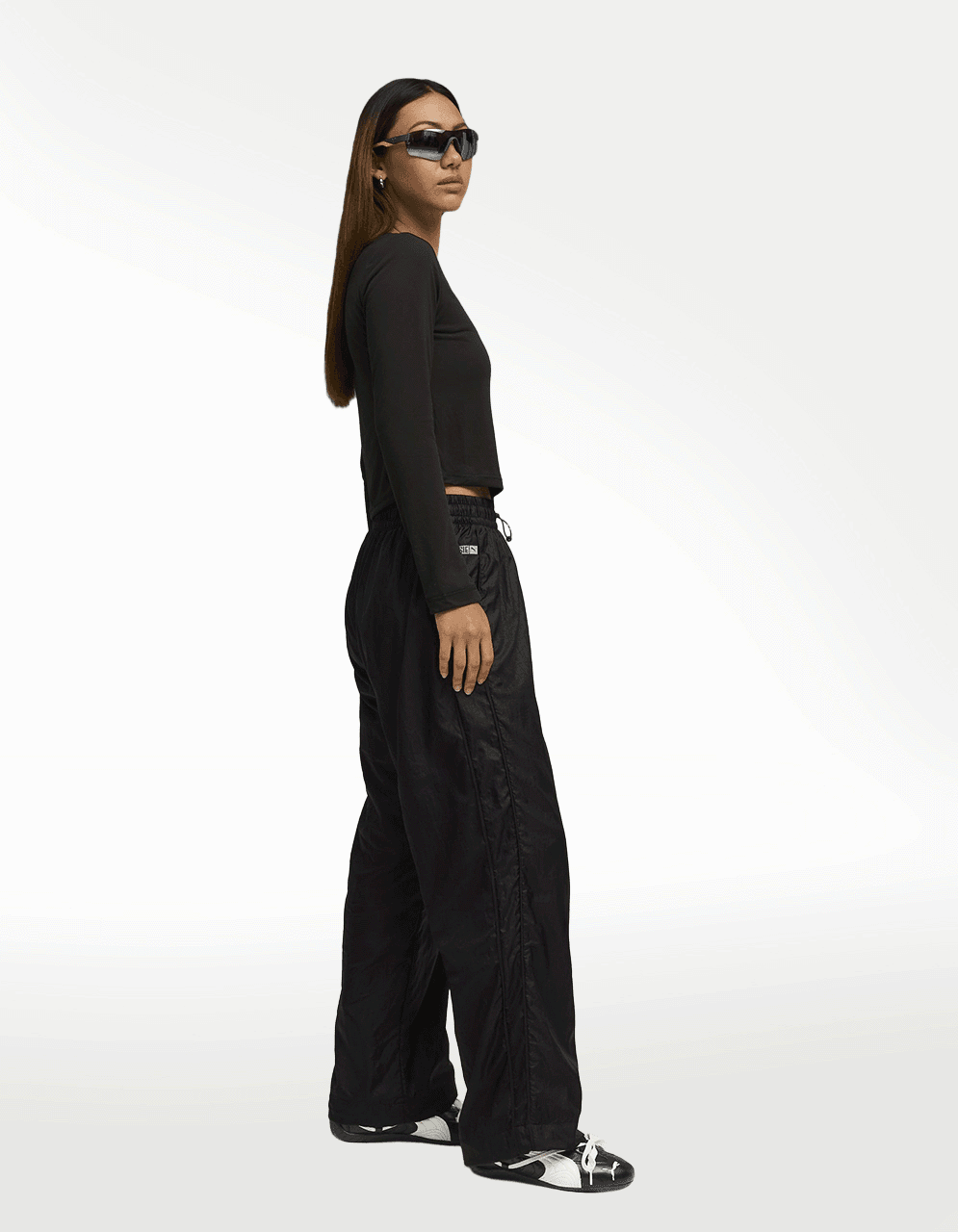 Playera Puma X Rosé Slim Longsleeve Negro - Mujer — imagen 6