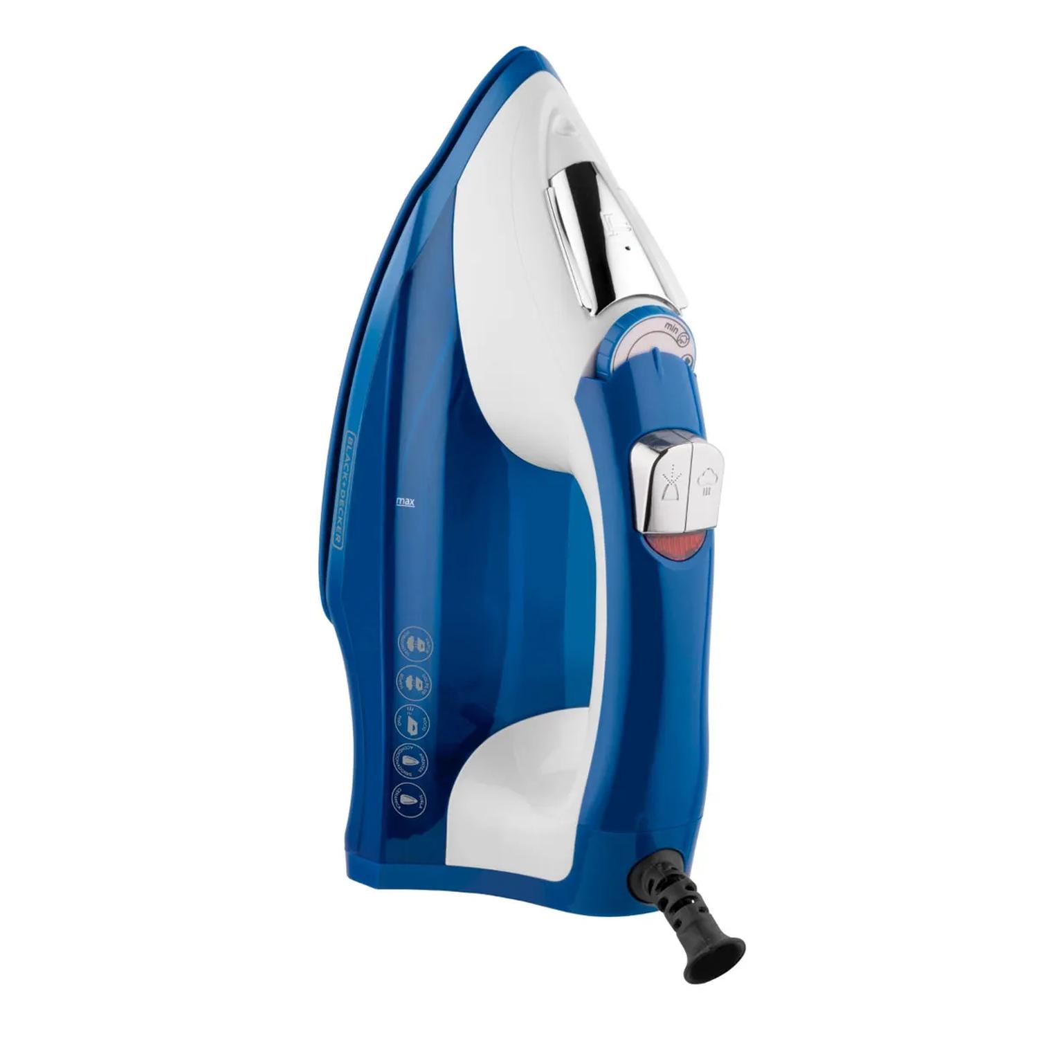 PLANCHA DE VAPOR BLACK AND DECKER IR1866 ANTIADHERENTE AZUL — imagen 2