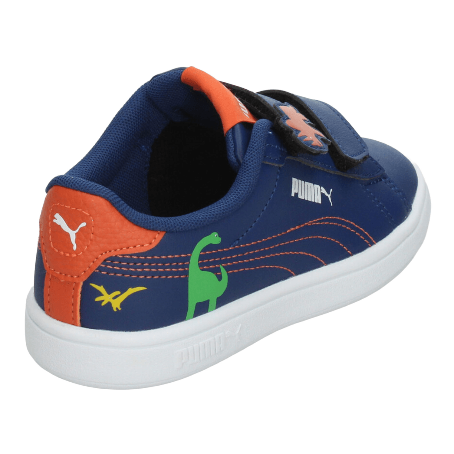 Tenis Puma Smash 3.0 Niño Azul Dinosaurios Infantil T16-22 — imagen 4