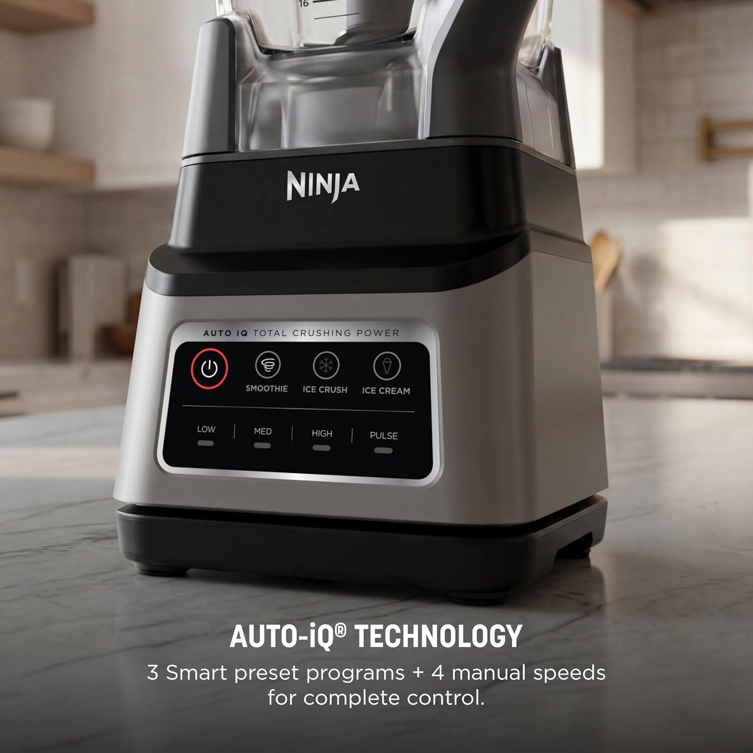 Licuadora Ninja Professional Plus 1400W Auto-IQ 72 oz Gris BN701 — imagen 7