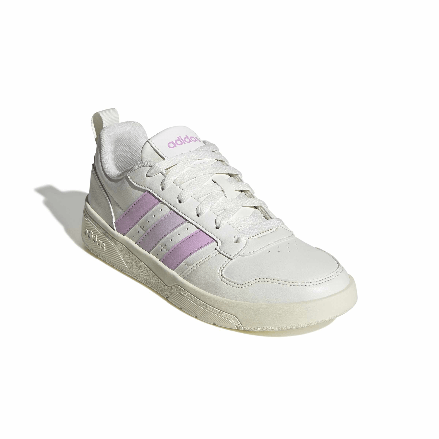 Tenis Adidas Courtwave Core Dama Crema Casual Cintas Mujer — imagen 3