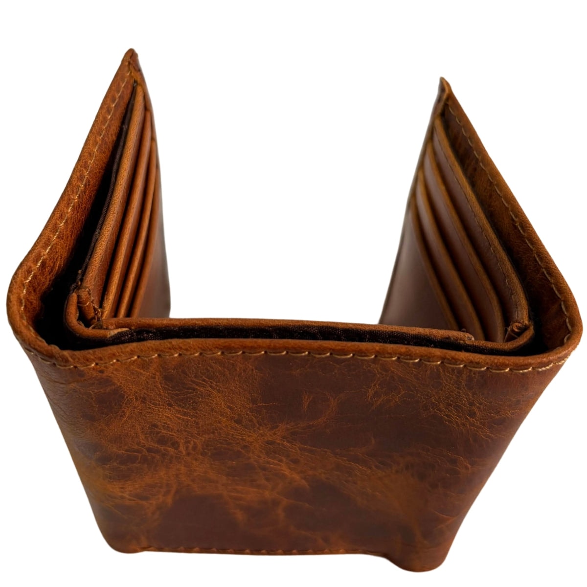 Cartera Triple De Caballero Piel Legitima 100% Fina — imagen 12