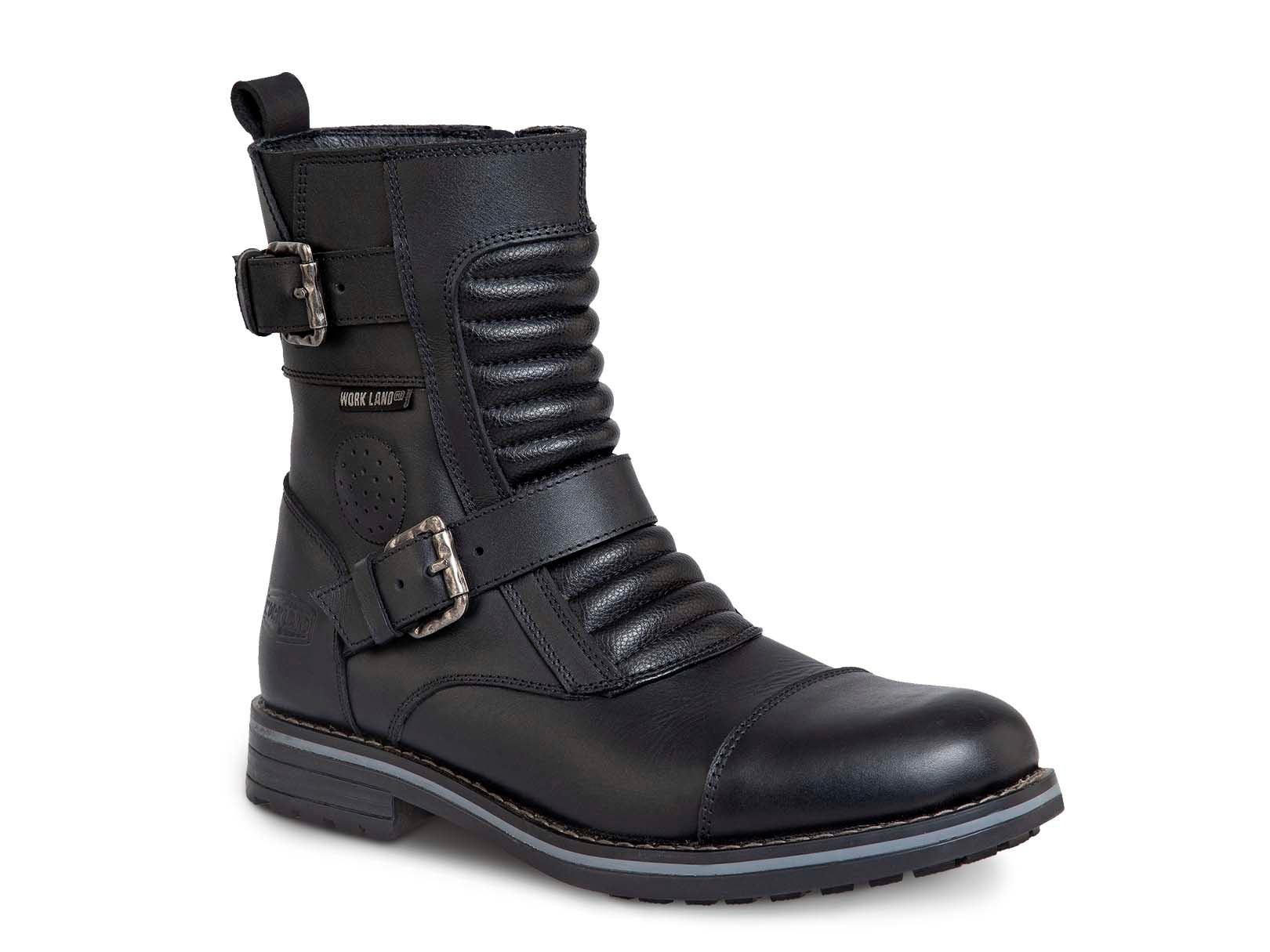 Bota Biker Hombre Moto caballero Casual Workland 89737 Negro — imagen 6