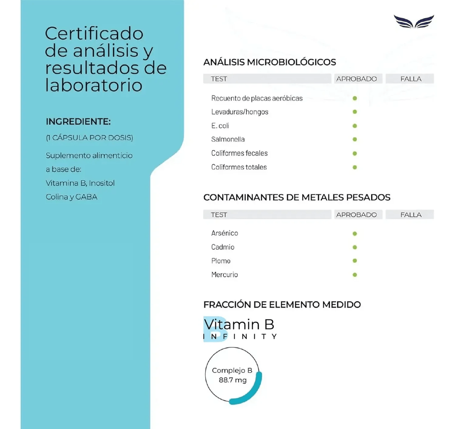 Infinity: Complejo B Elevado, 11 Formas Bioactivas de B1, B2, B3, B6, B9 Folato, B12, 150 Cápsulas — imagen 7
