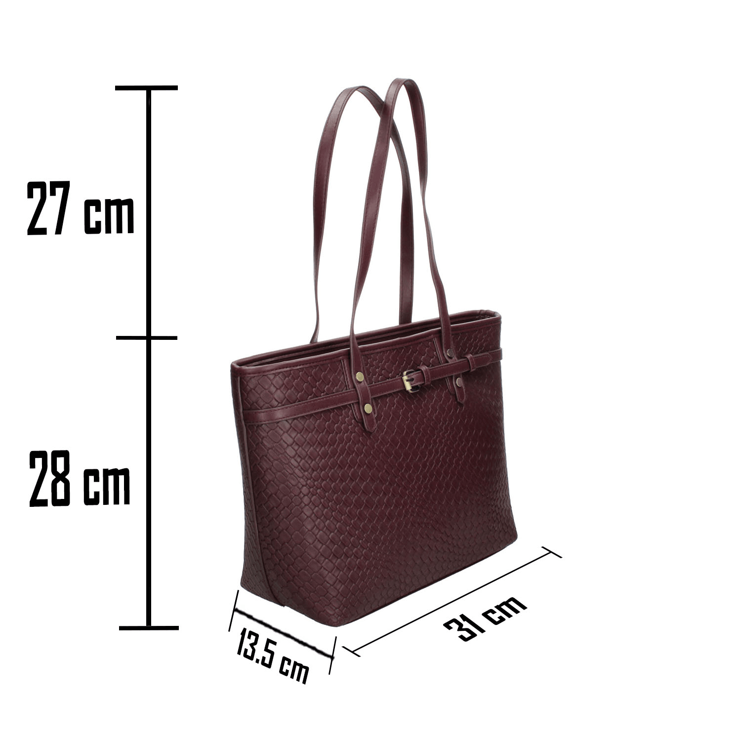 Bolsa Abisai Handbags Dama Vino Casual Para Mujer — imagen 4