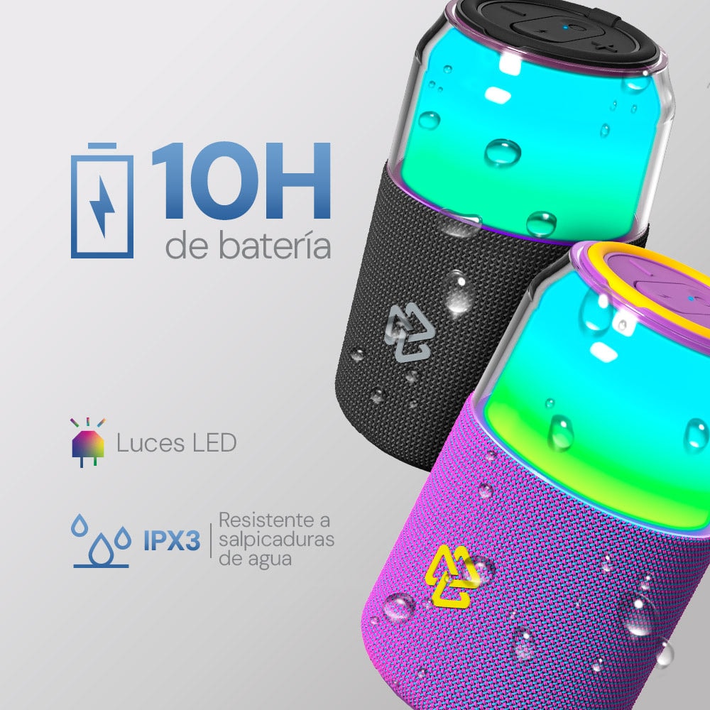 Bocina Portatil Bolt STF 5W 10hrs Uso Funcion Tws Proteccion IPX3 Negro — imagen 8