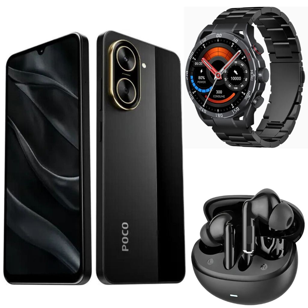 XIAOMI POCO C71 + SMARTWATCH FILWANS GTR + AUDÍFONOS G-TIDE L42 — imagen 2