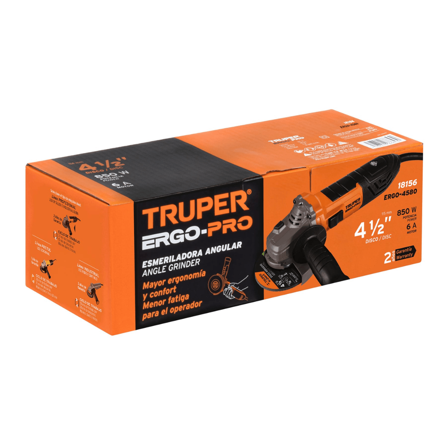 Esmeriladora Angular Truper 4-1/2 Pulgadas 850 W 18156 — imagen 2