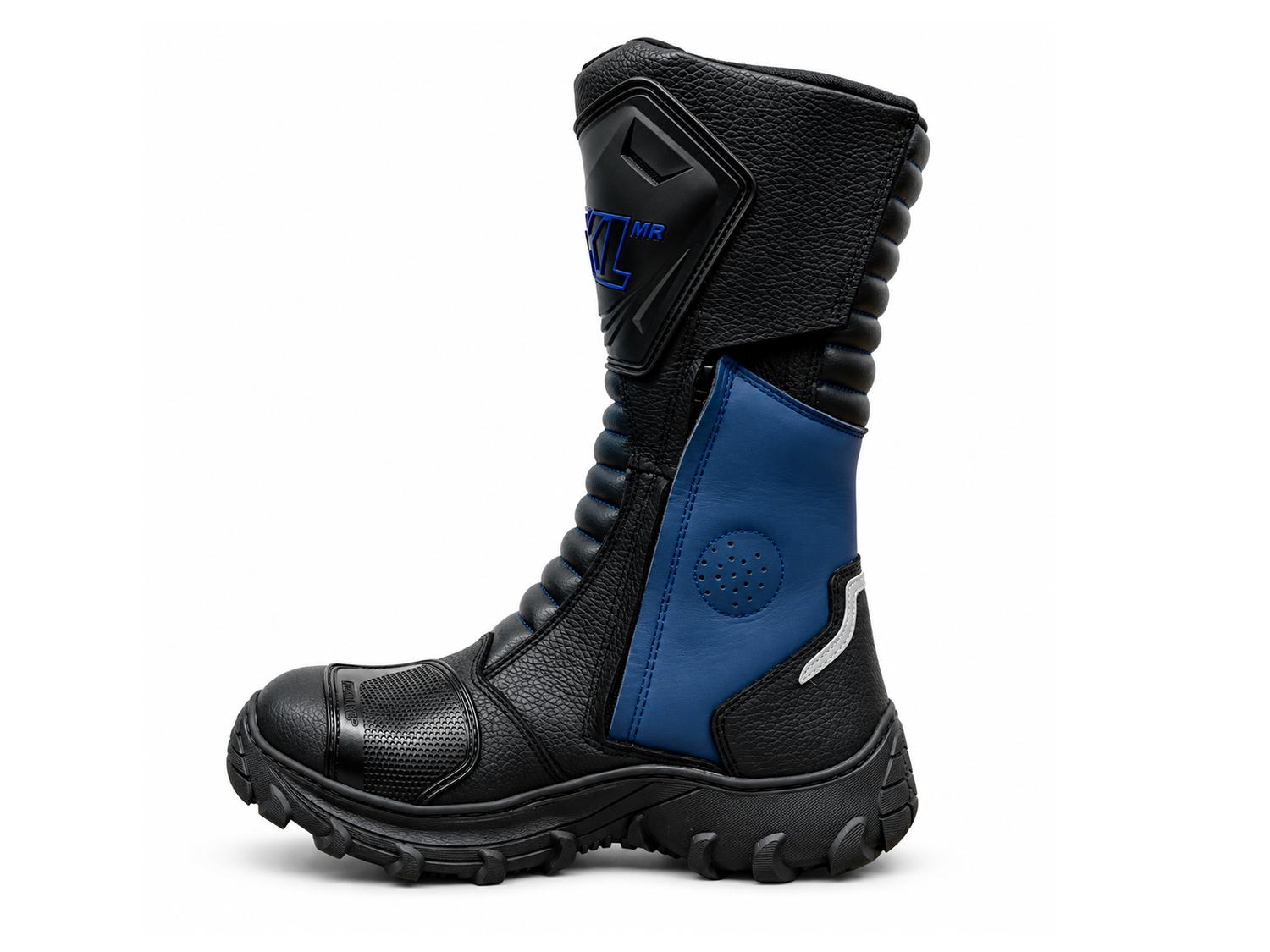 Botas Hombre Moto Biker Doble proposito Workland 76227 Azul — imagen 4