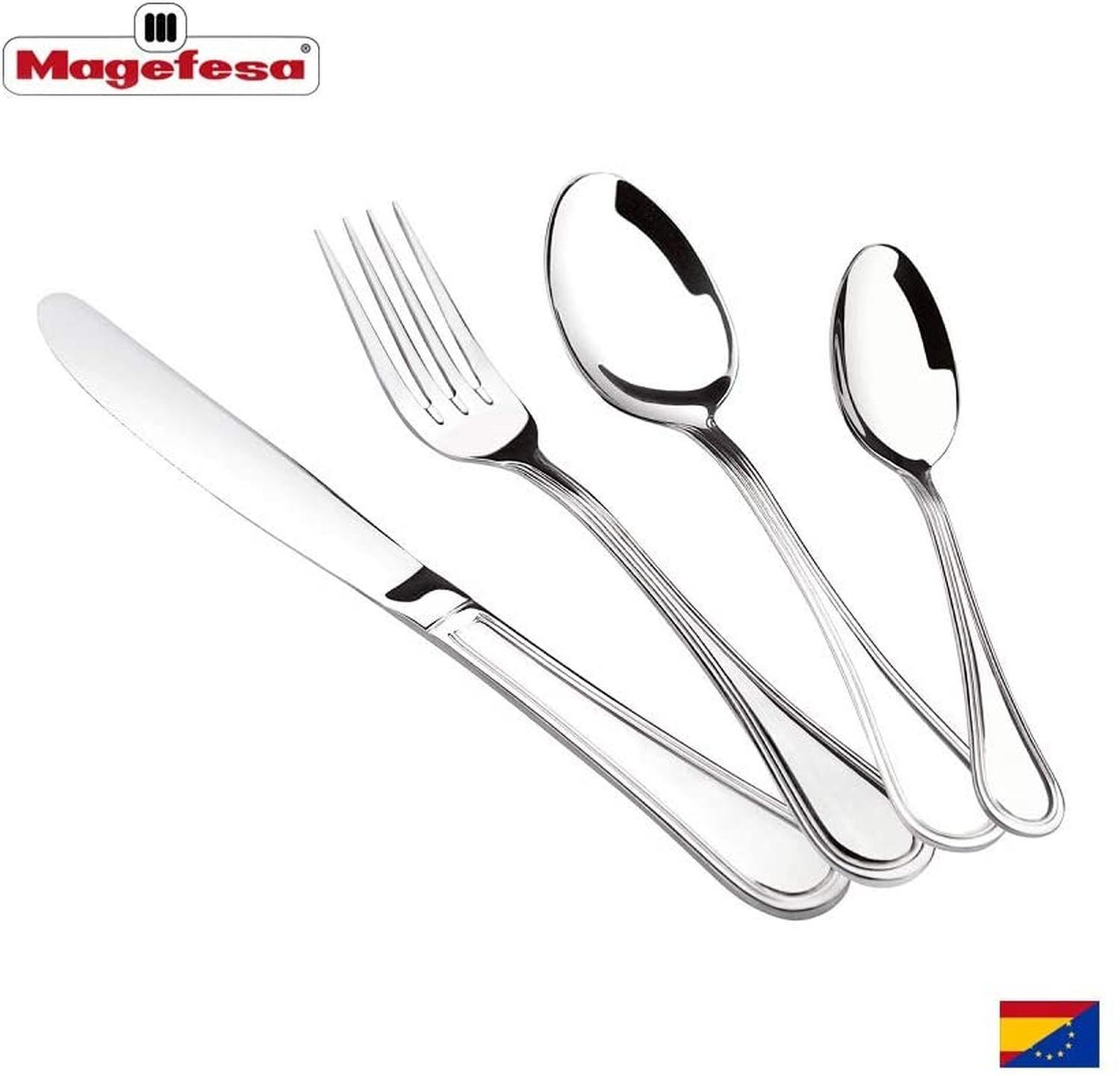 Juego De Cubiertos Magefesa Bari 24 Piezas Acero Inox 429113121396 — imagen 2