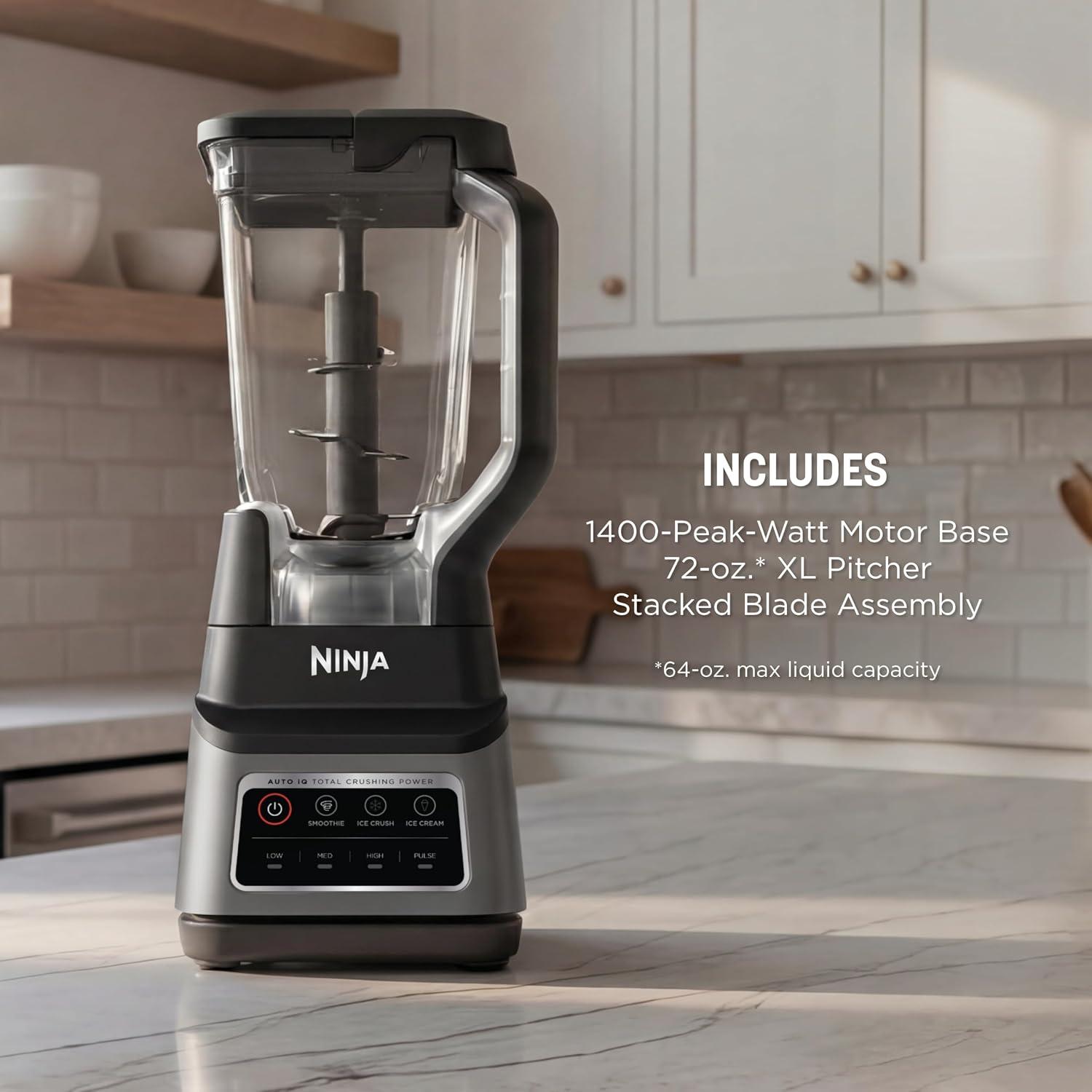 Licuadora Ninja Professional Plus 1400W Auto-IQ 72 oz Gris BN701 — imagen 8