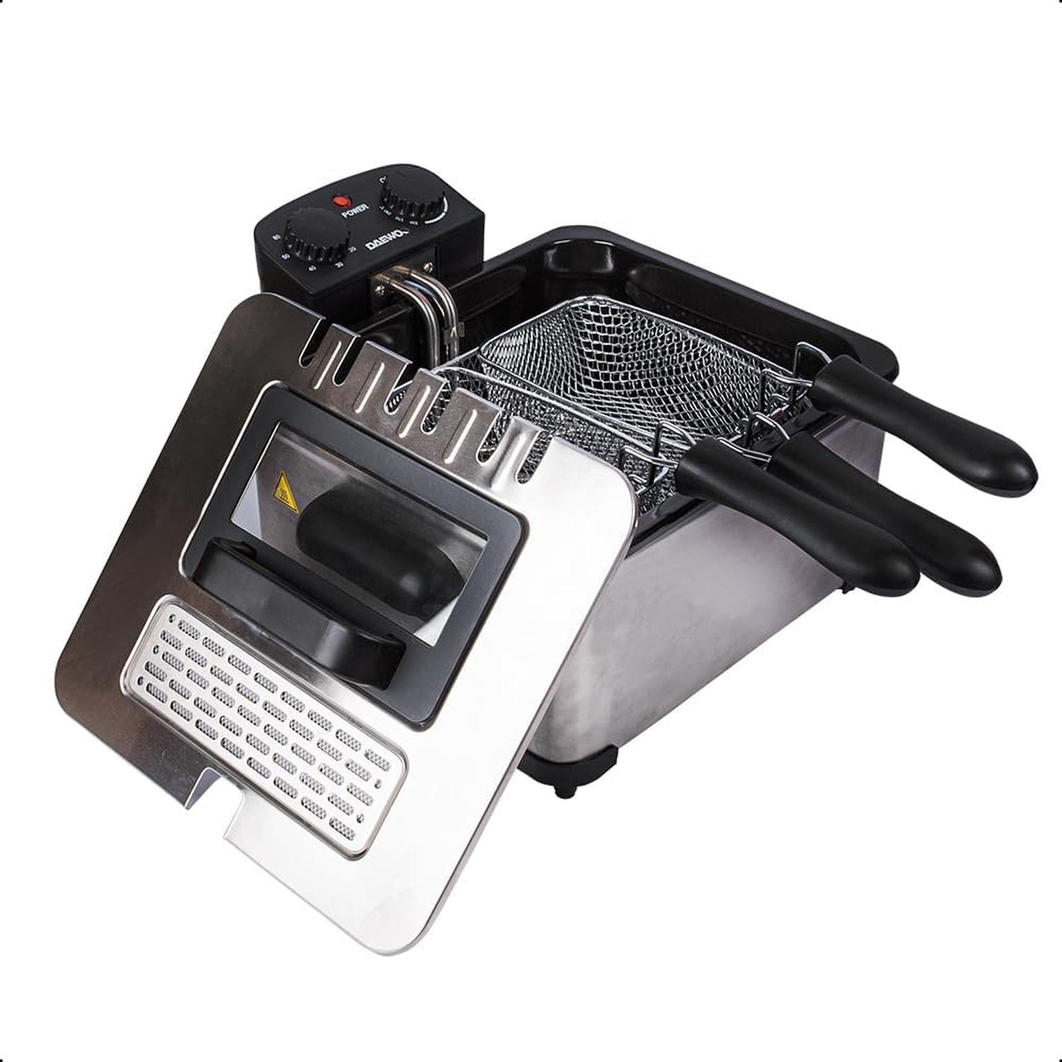 Freidora de Inmersion Daewoo 4L 2 Cestas y Control Temperatura — imagen 3