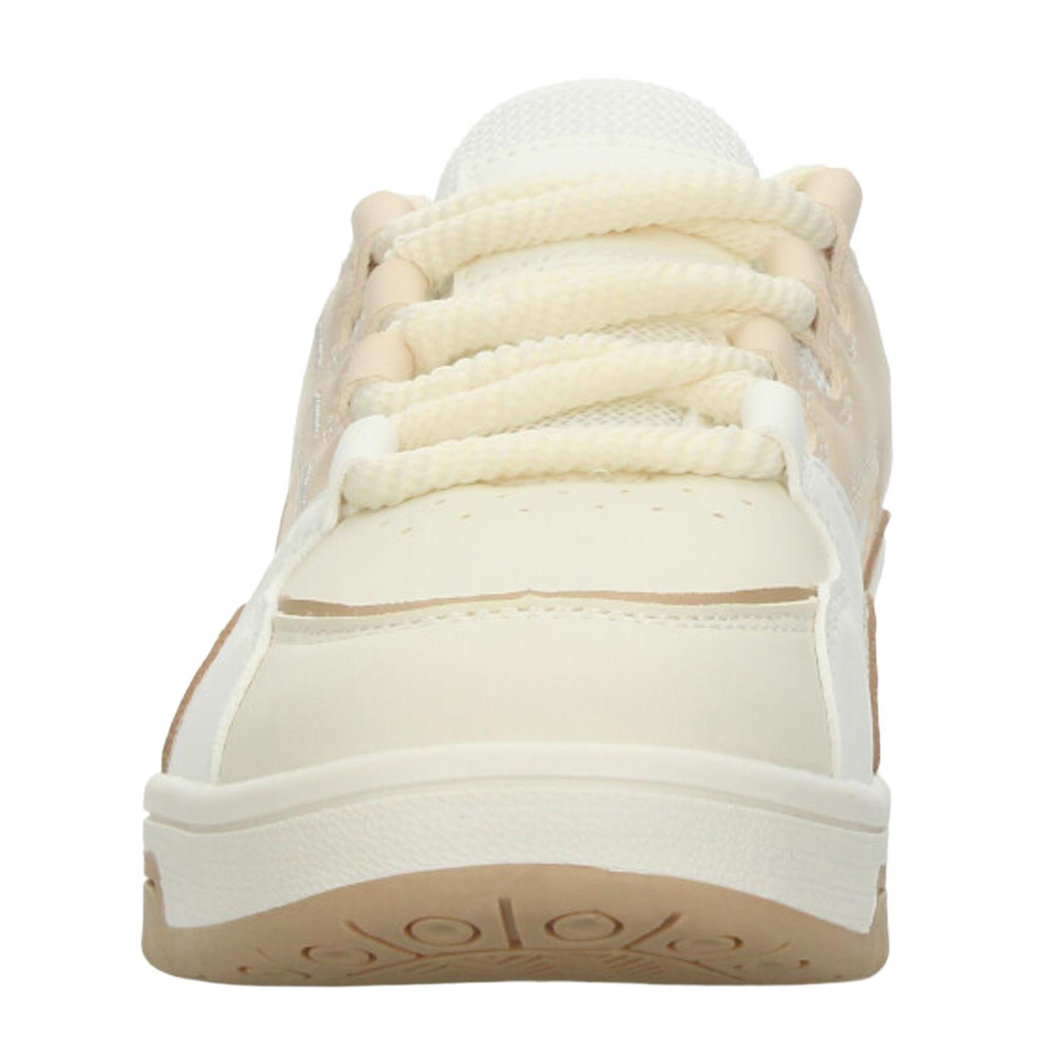 Tenis Ozono Dama Casual Cintas Plataforma Beige Mujer — imagen 6