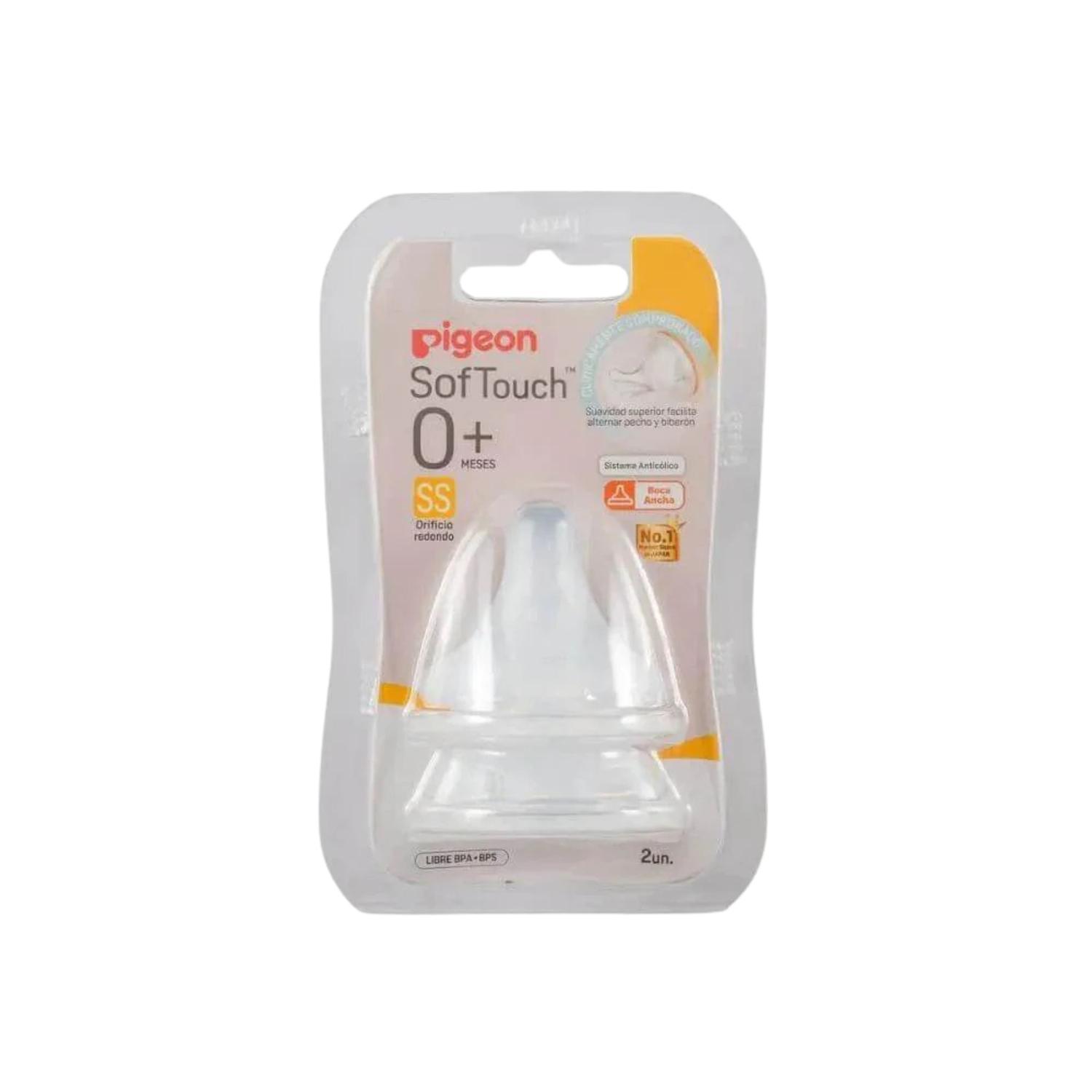 Pack 4 Tetinas Para Biberón Pigeon Softouch Tamaño SS — imagen 4