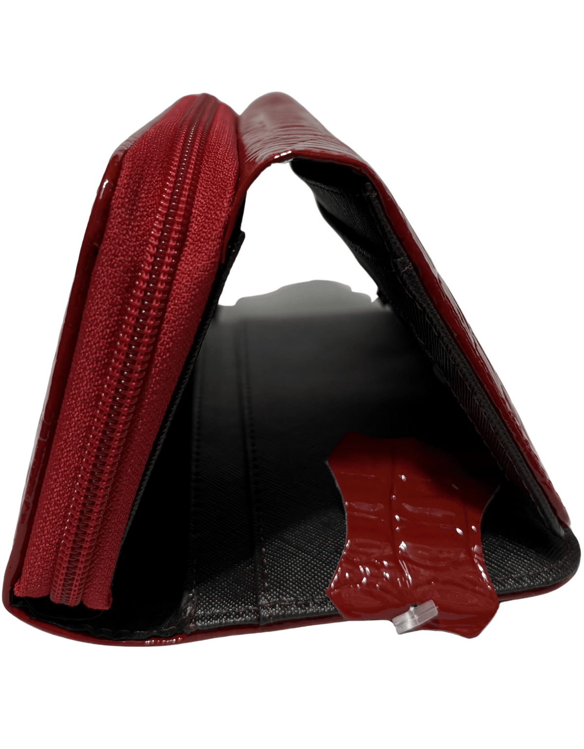 Cartera Larga Para Dama Roja Charol Grabado Cocodrilo IRAZU — imagen 7