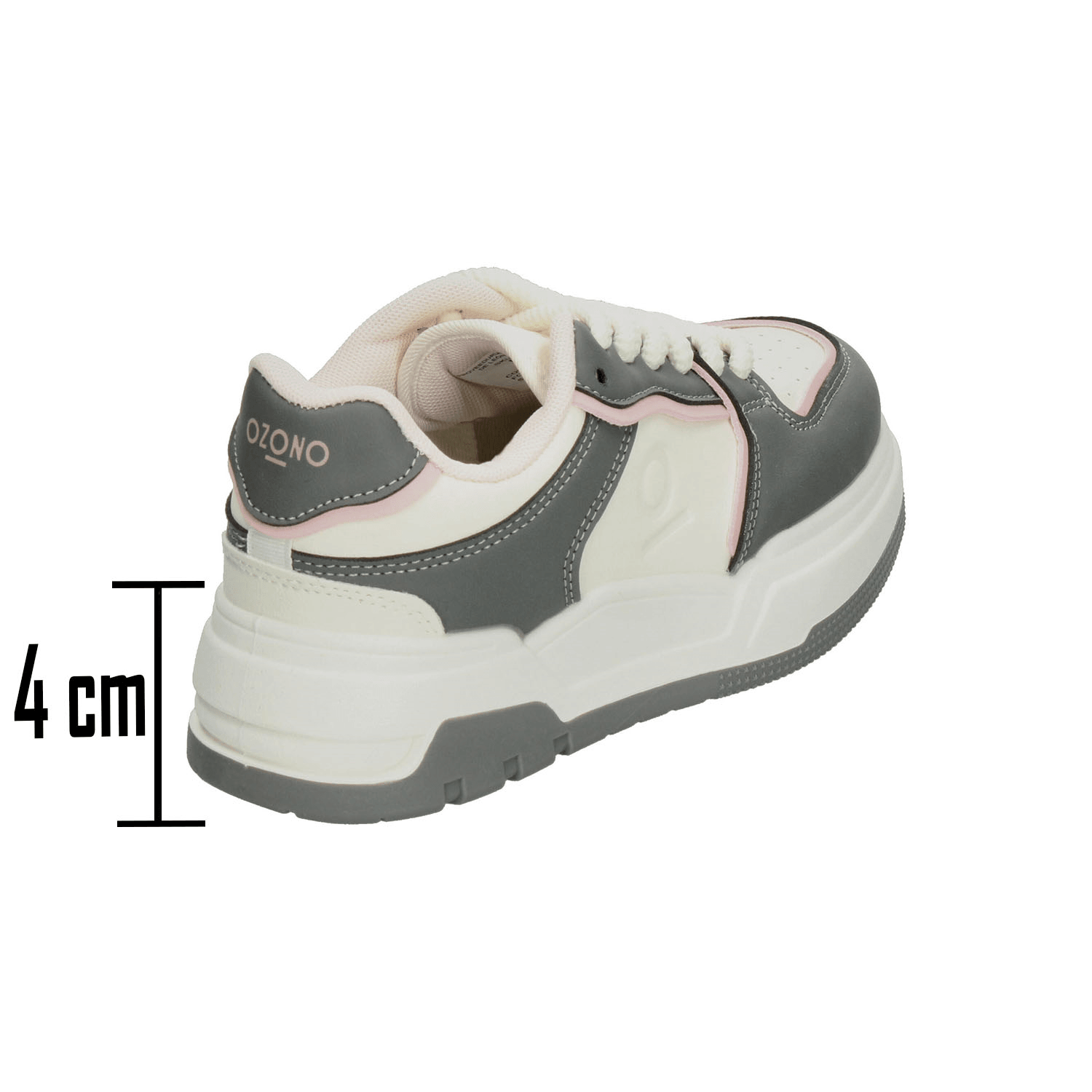 Tenis Dama Ozono Gris Casual Mujer — imagen 4