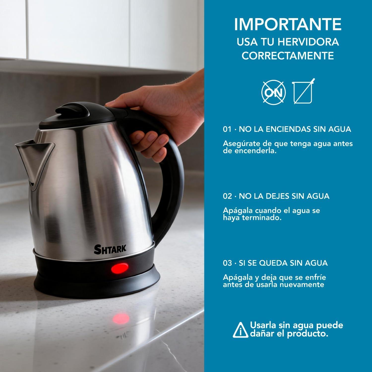 Hervidor Eléctrico Shtark SHTTAI2L Acero Inoxidable 2 L 1500 W — imagen 8