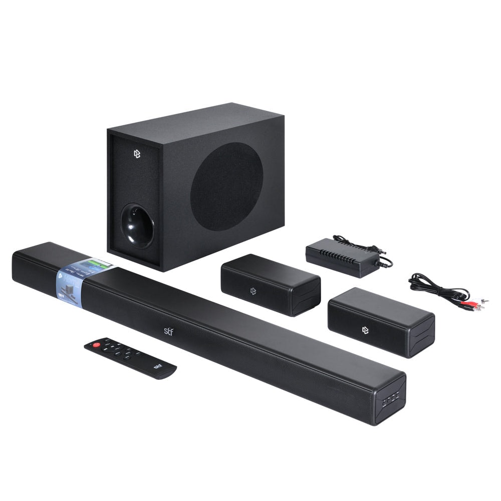 Barra de Sonido Home Audio 5.1 STF Subwoofer Alambrico 90W HDMI / OPTICO / 3.5mm AUX / USB — imagen 6