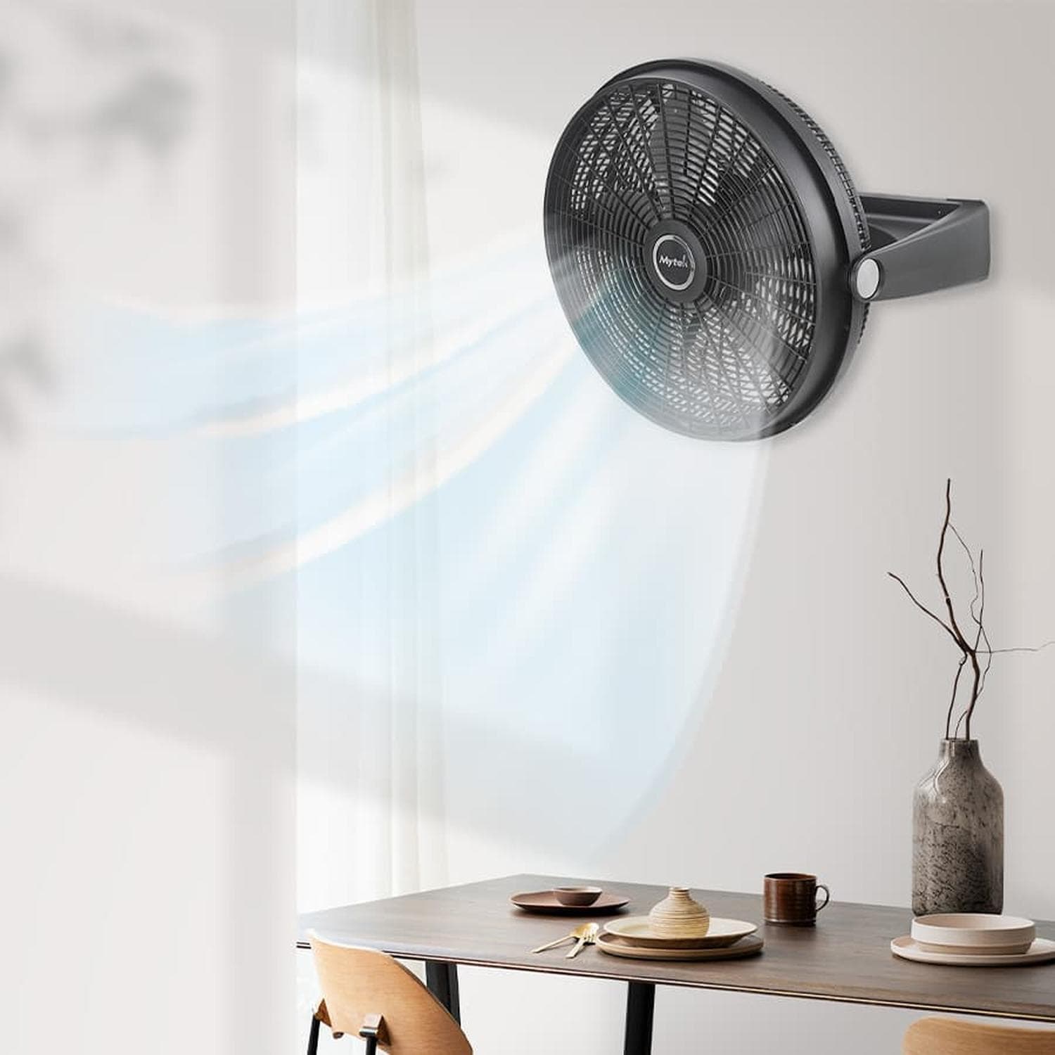 VENTILADOR PISO MYTEK 3409 20 PUL 3 VEL PLASTICO — imagen 3