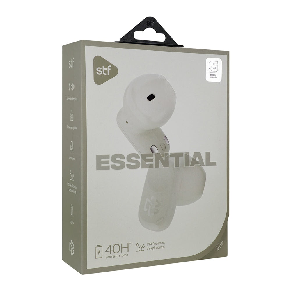 Audífonos Inalámbricos Tws Essential STF 40hrs Uso Protección IPX4 Blanco — imagen 13