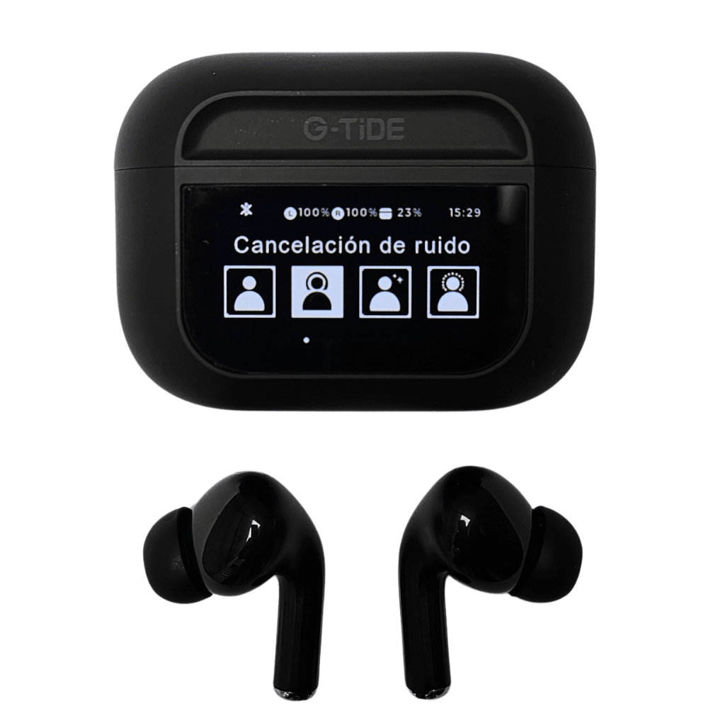 Audífonos con Pantalla Táctil. G-TIDE Future Pod, Bluetooth, Cancelación de ruido, encontrar audífonos — imagen 7