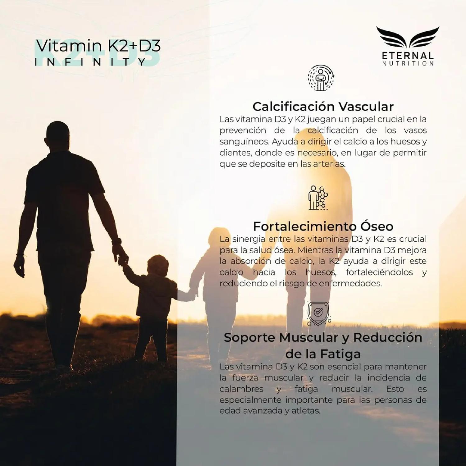 Infinity: Vitamina D3 + K2 Liposomal, K2 MK4+MK7 + D3 + MCT + Folato, para Salud Ósea, 150 Cápsulas — imagen 4